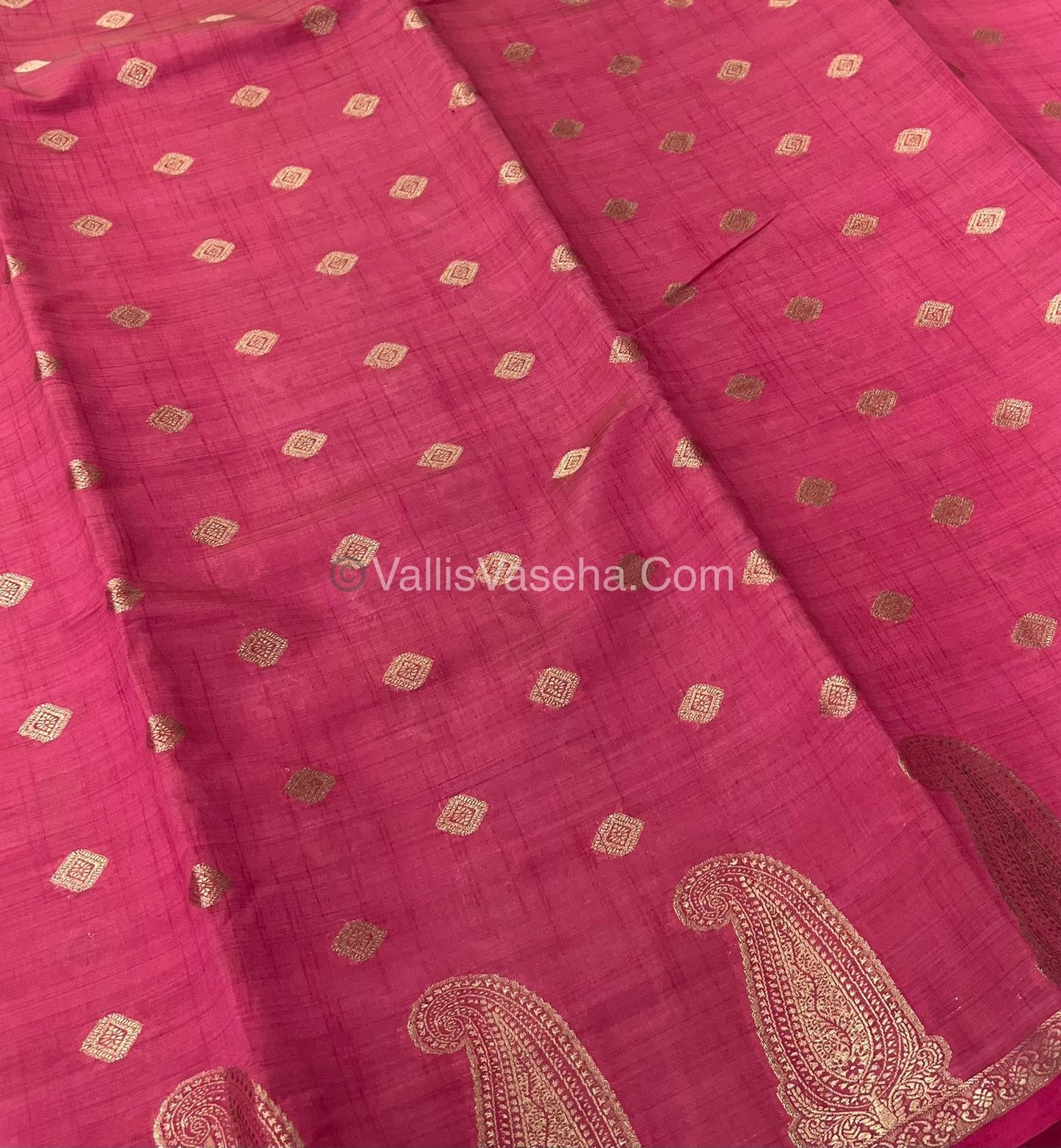 Semi Tussar Silk Saree - Pink shade - VVSTS010