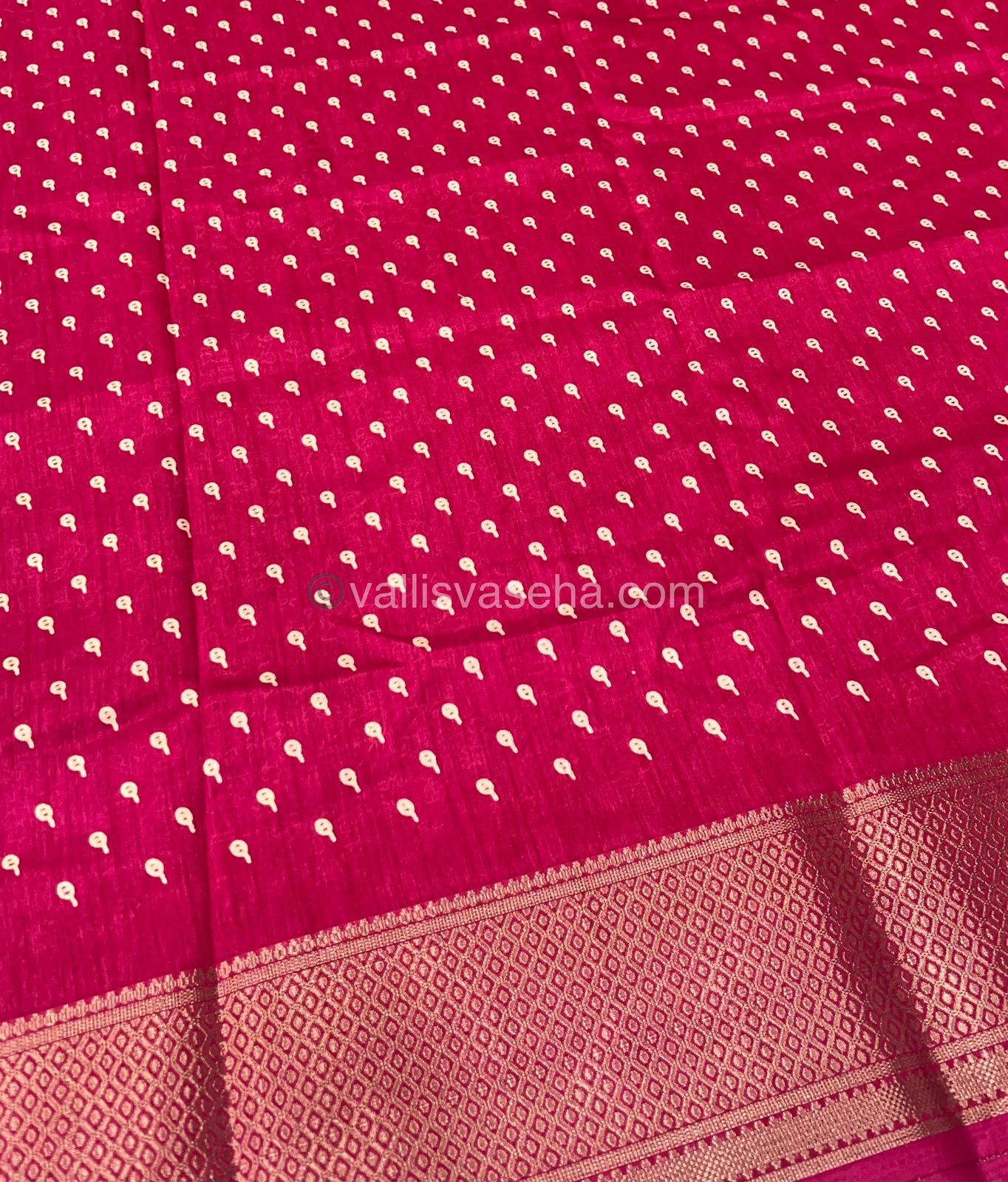 Semi Binny Silk - Varli Design - VVSBS003 - Dark Pink Shade