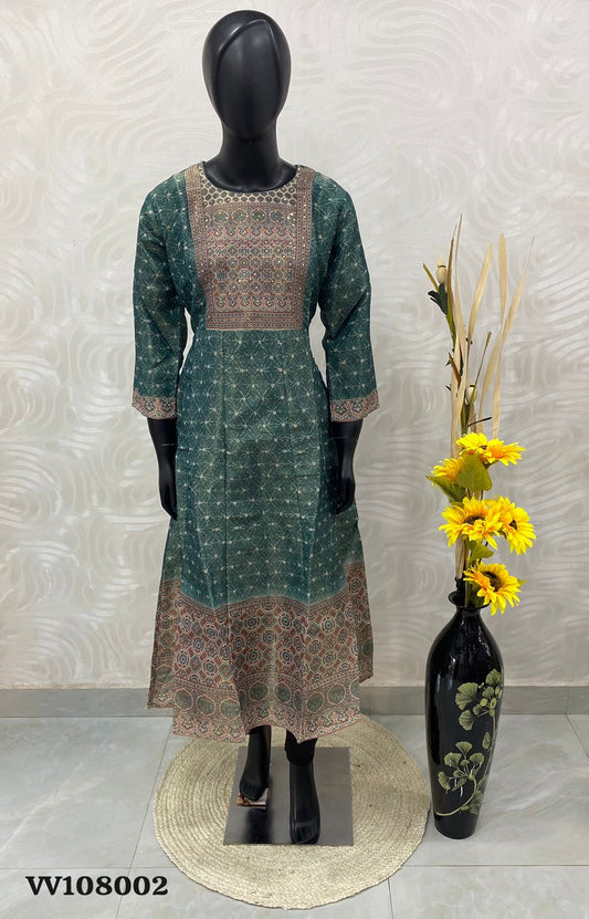 Ready Made - Shimmer Semi Anarkali - Happy Sale - 30% less - VVHS009