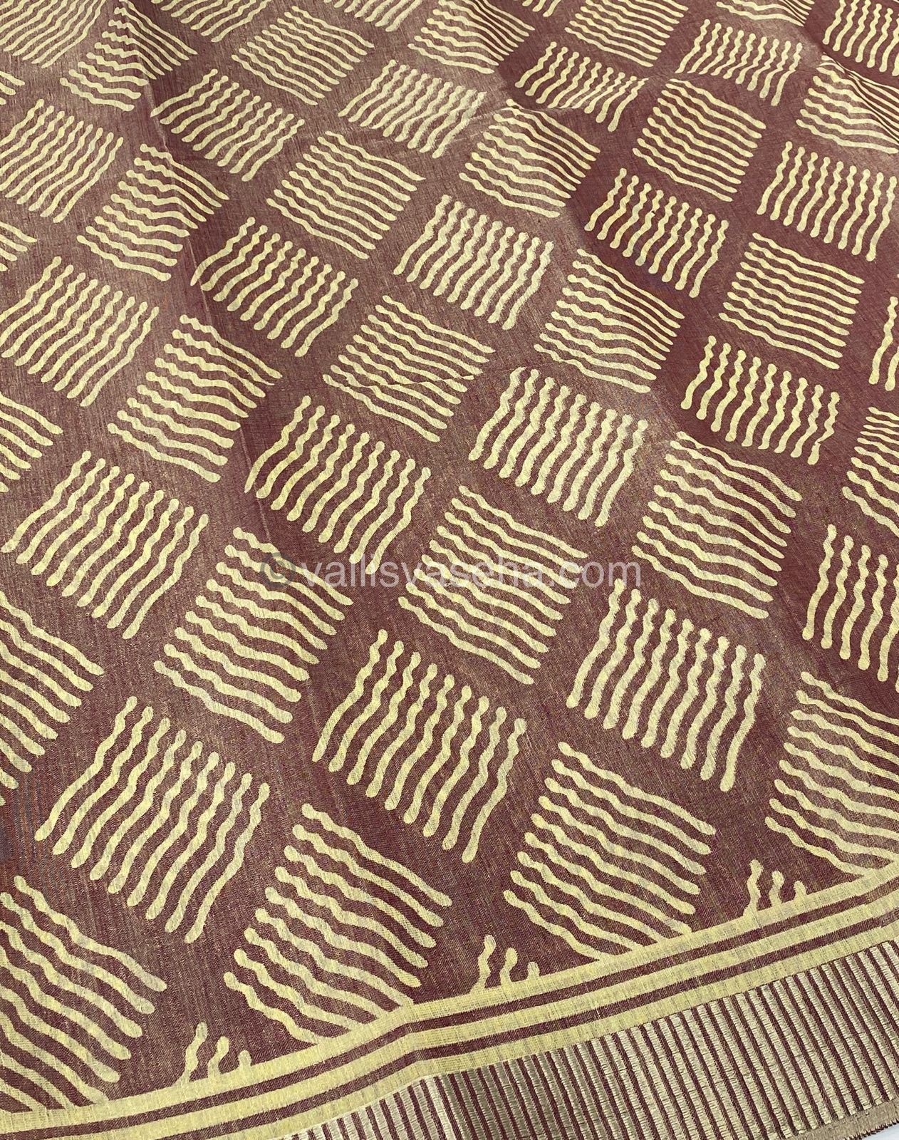 Semi Tussar Silk - Wine Shade - VVSTS007