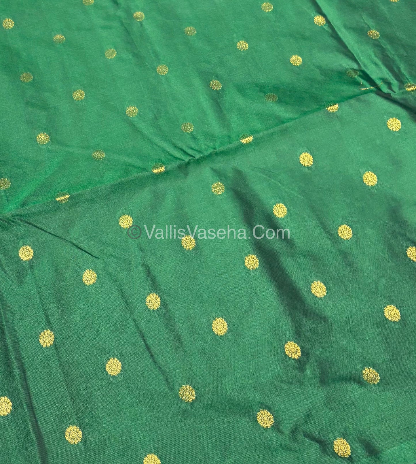 Semi Soft Silk - Kolam Design - Green Shade -VVSSS029