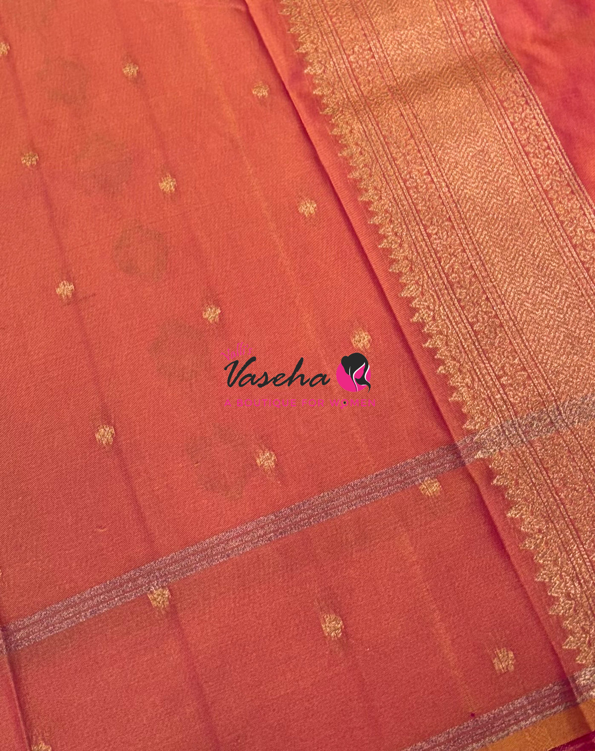 Semi Soft Silk - Orange Shade - VVSSS041