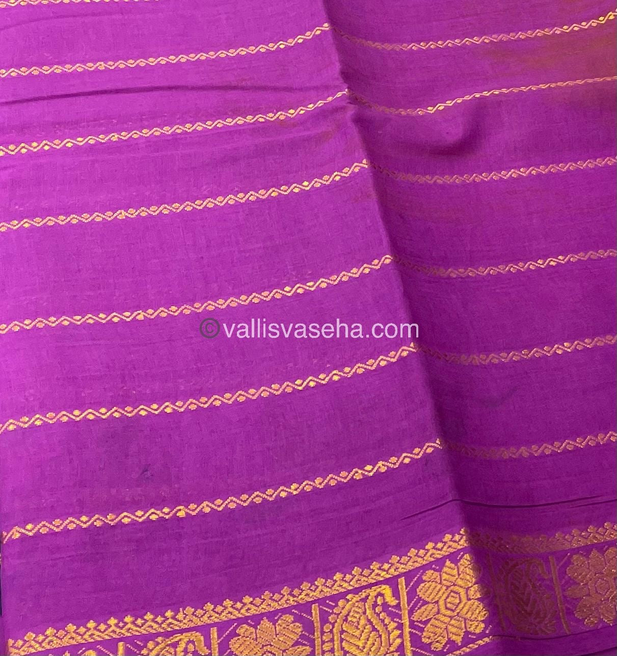 Sungudi Cotton Saree | Velthari Design - Navy Blue with Purple Shade - VVSCV001