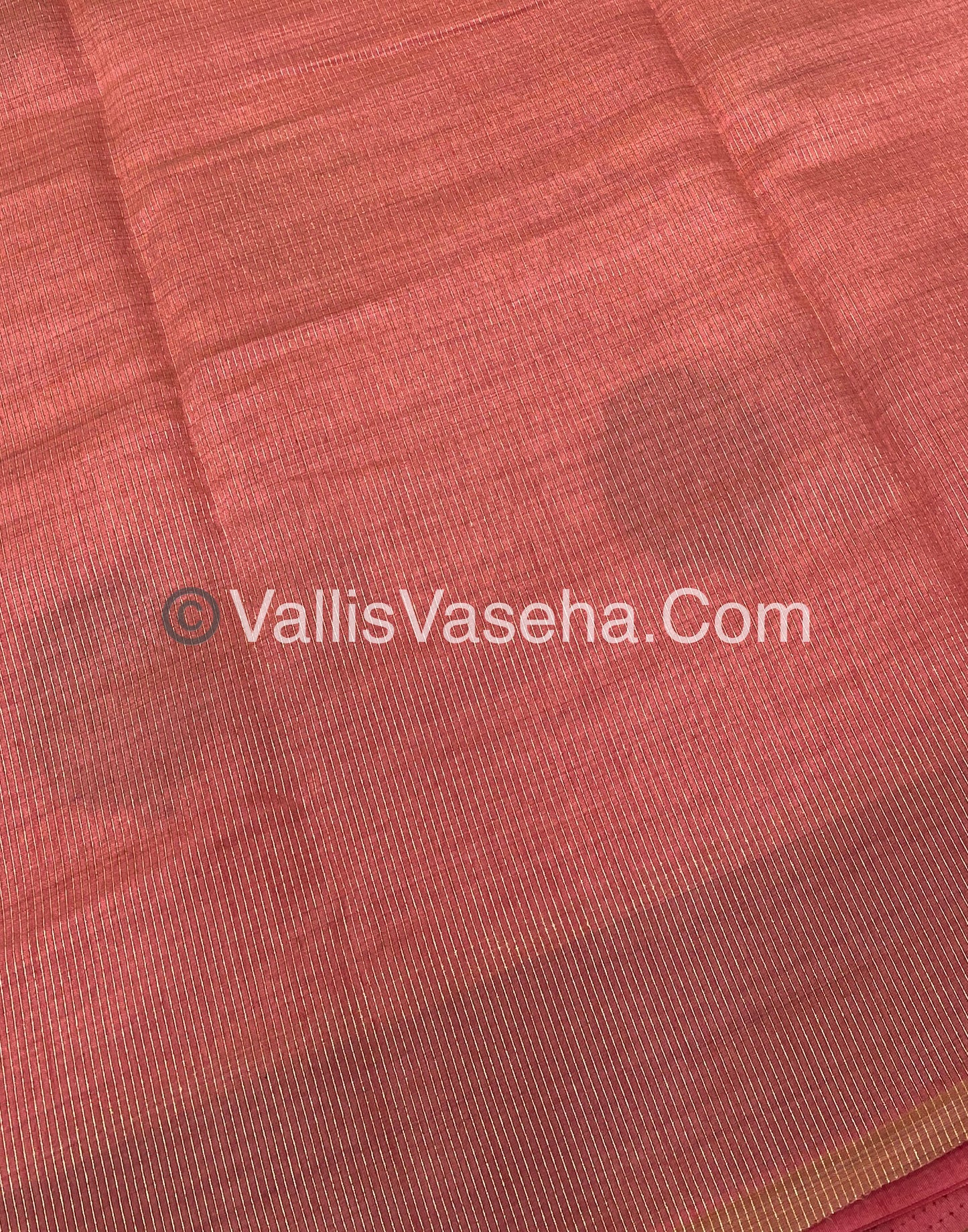Semi Tussar Silk Saree - Peach shade - VVSTS009
