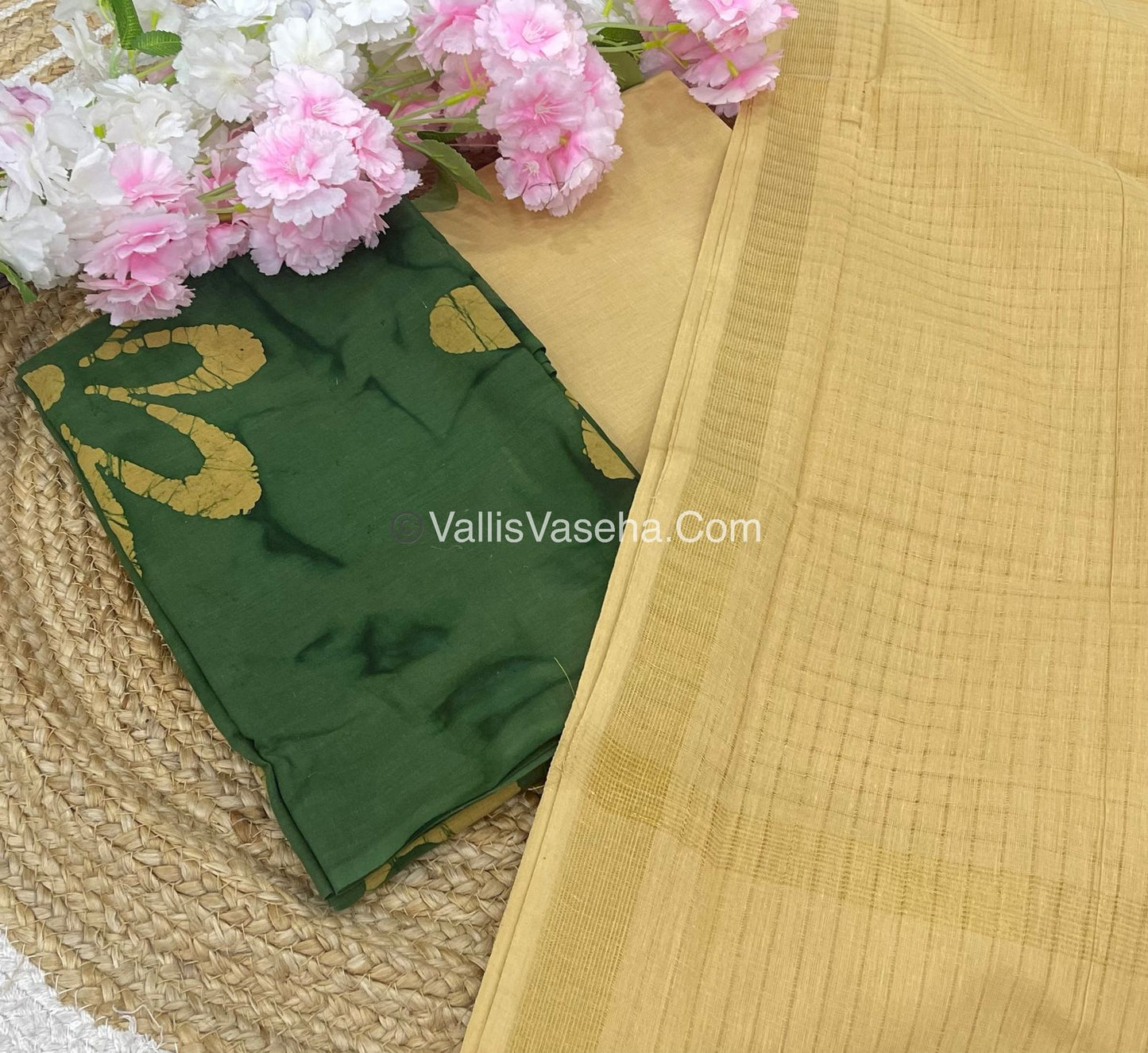 Salwar Material - Pure Cotton - Batik Design Set - VVUSM008