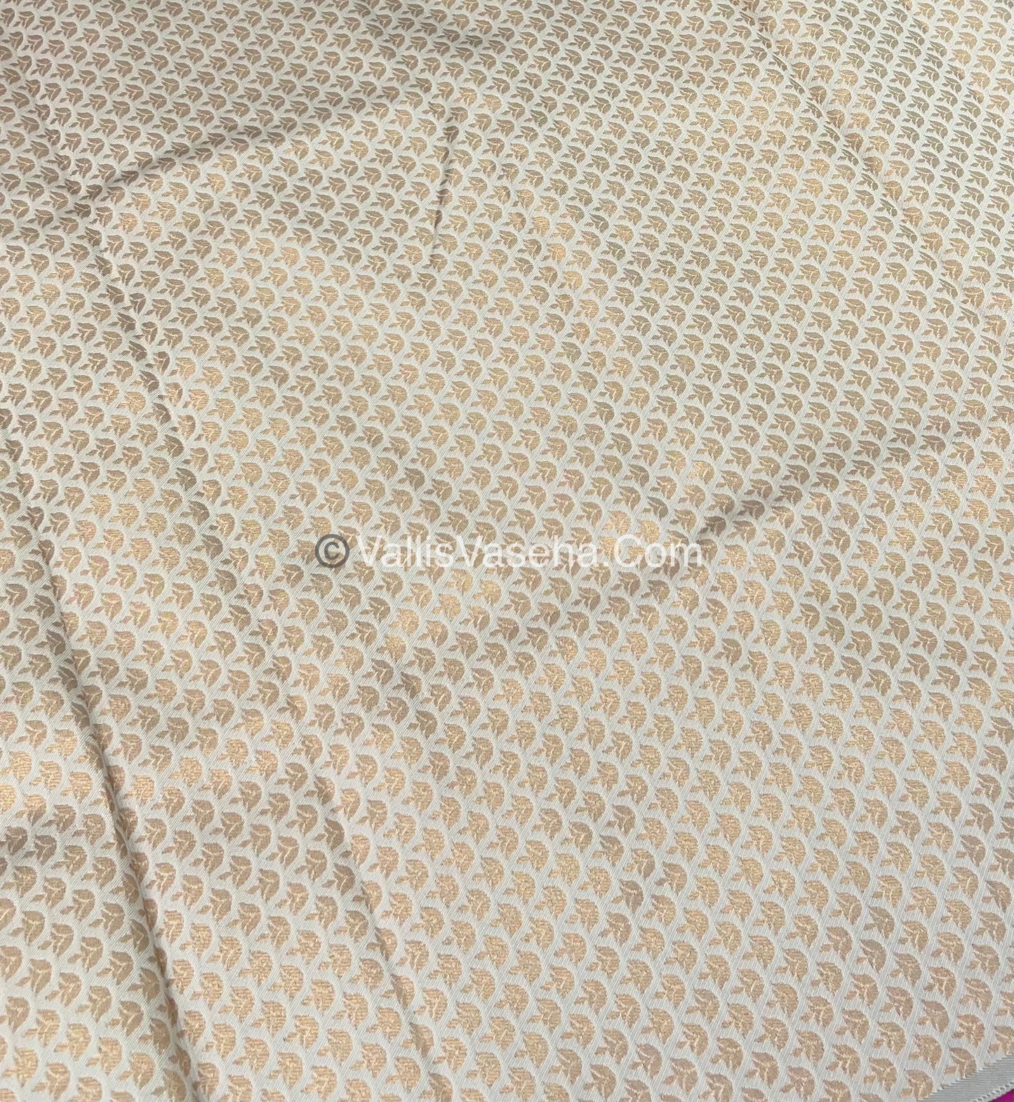 Kanchi Semi Silk - Pink with Cream - VVKSS001