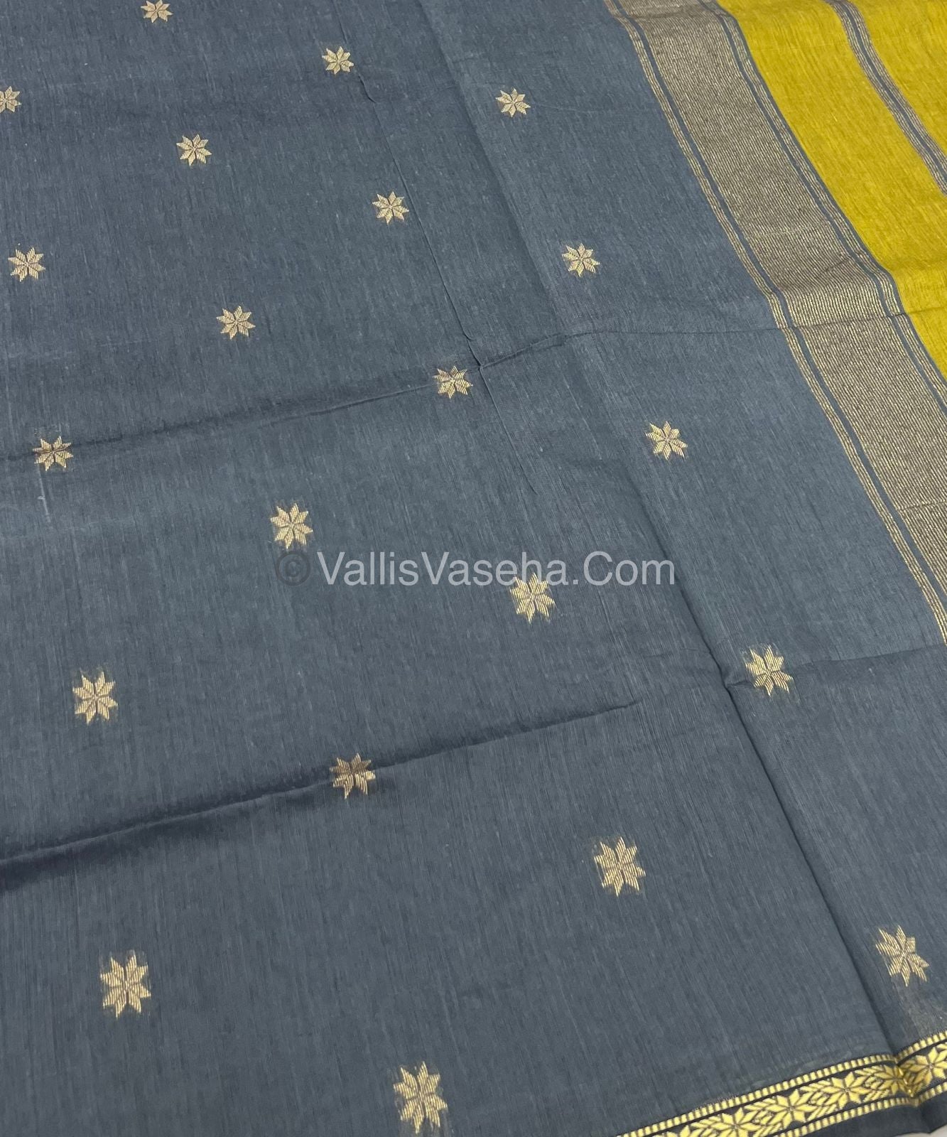 Semi Maheshwari Silk Cotton Saree - VVMSC002
