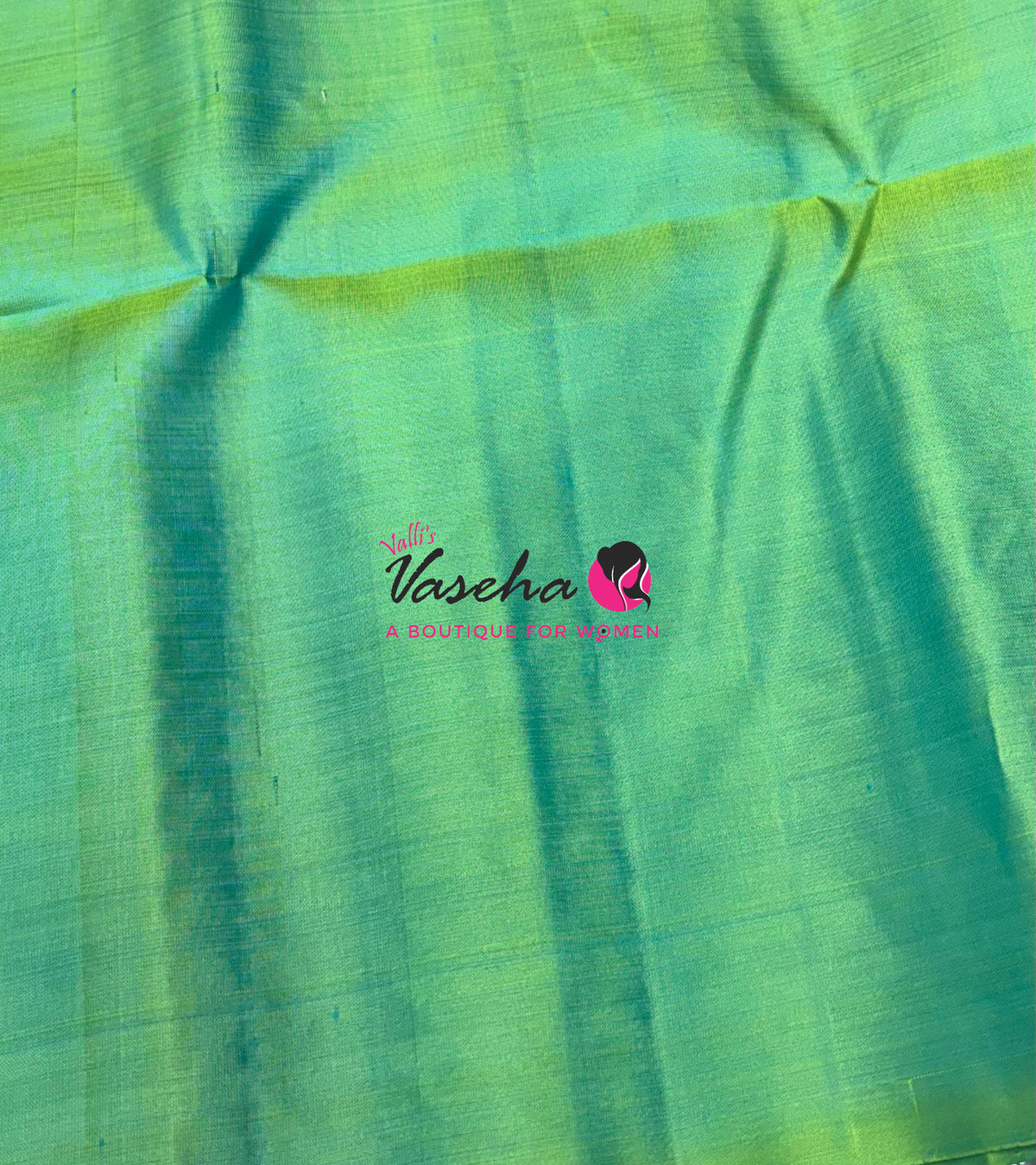 Pure Soft Silk Saree - Grey With Dual Tone Green Combo - VVPSS139