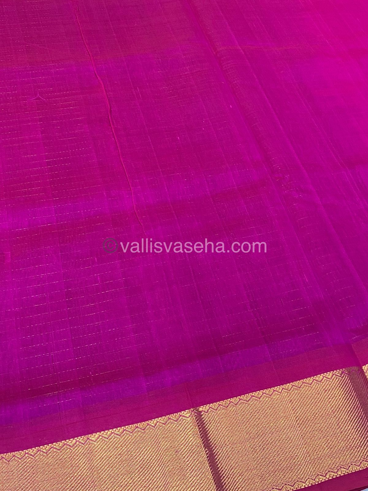 Pure Silk Cotton Saree - Mayil & Chakkaram Design - Purple With Pink Combo - VVMC002