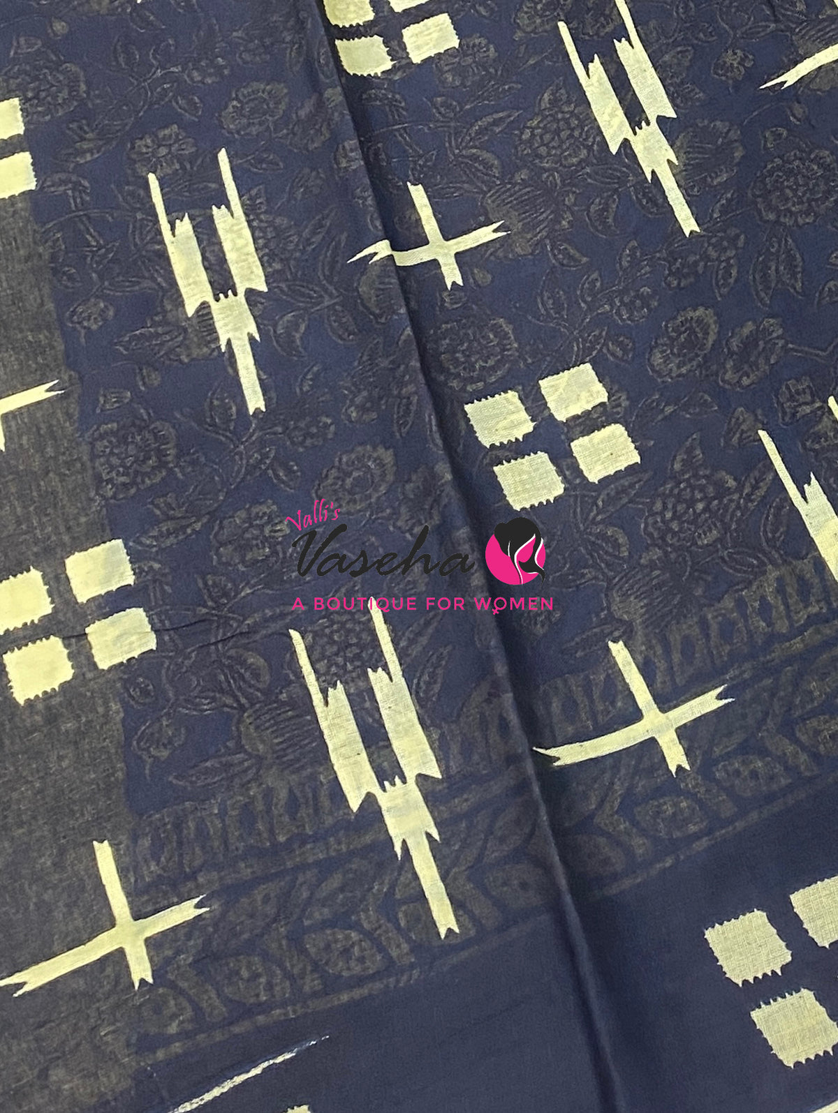 Pure Soft Mul Mul Cotton Sarees - Hand Block Prints - VVMMC011