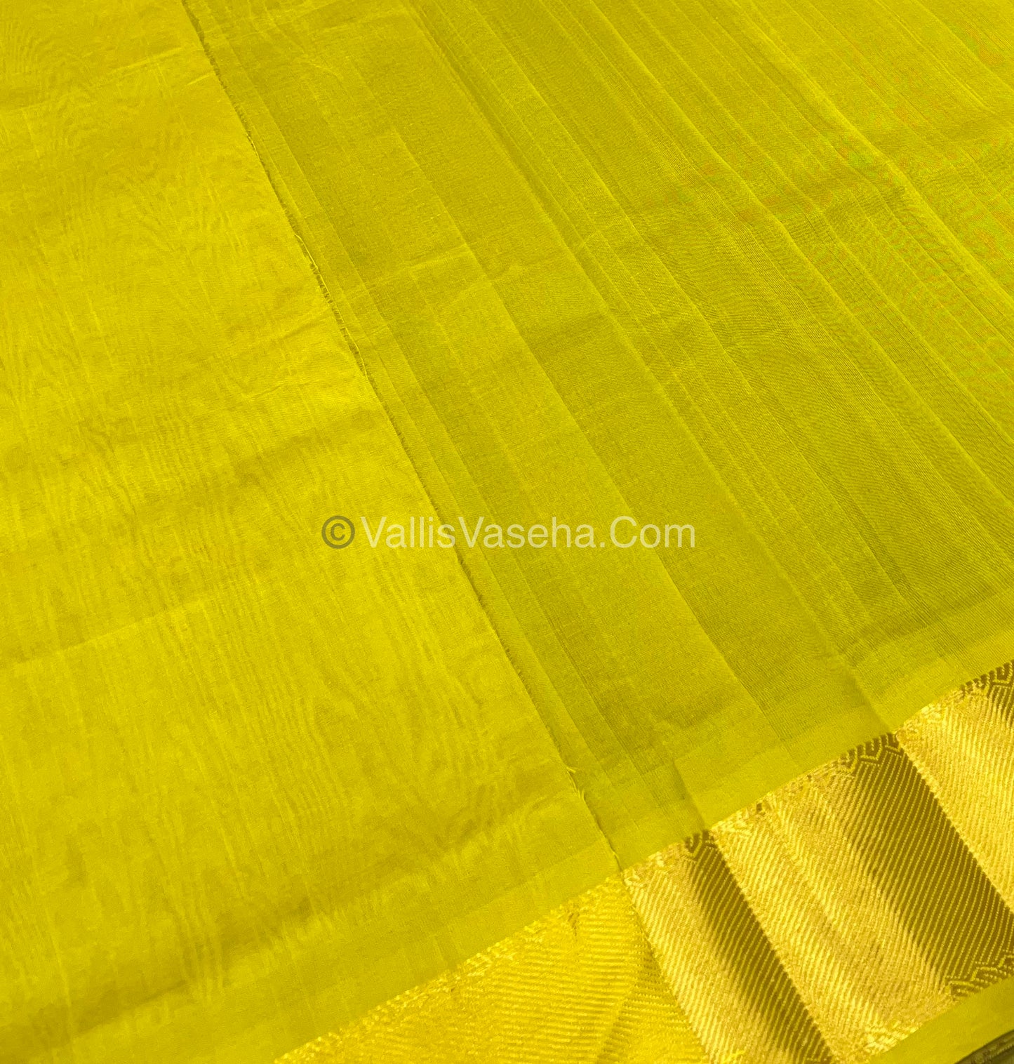 Pure Silk Cotton Saree - Mayil & Chakkaram Design - Brown With Lemon yellow Combo - VVMC002