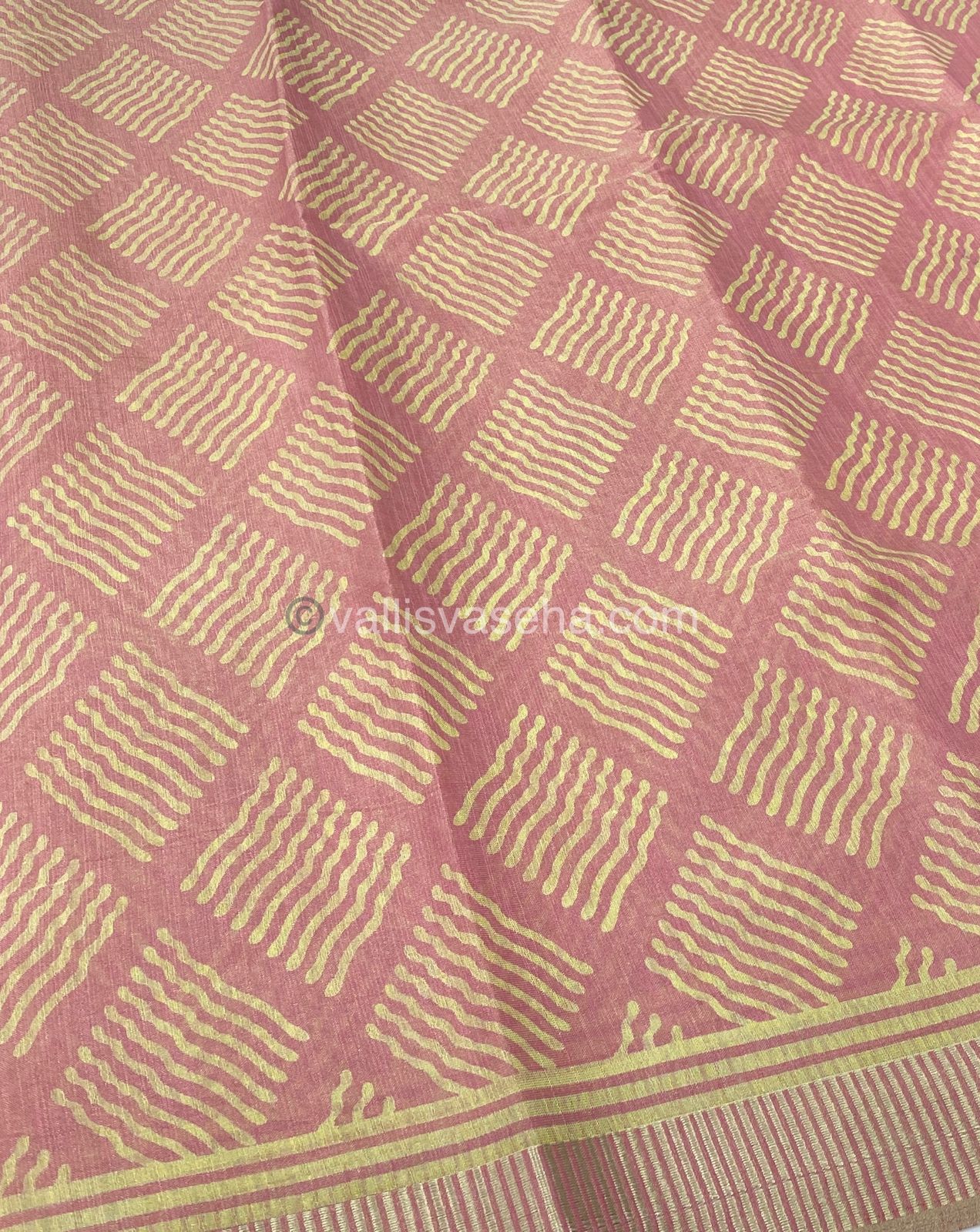 Semi Tussar Silk - Light Peach Shade - VVSTS007