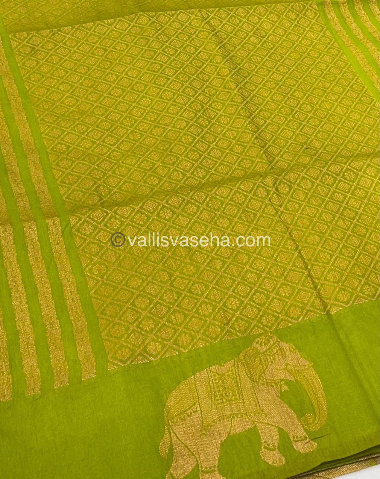 Mulberry Semi Silk - Lemon Green Shade - VVMS001