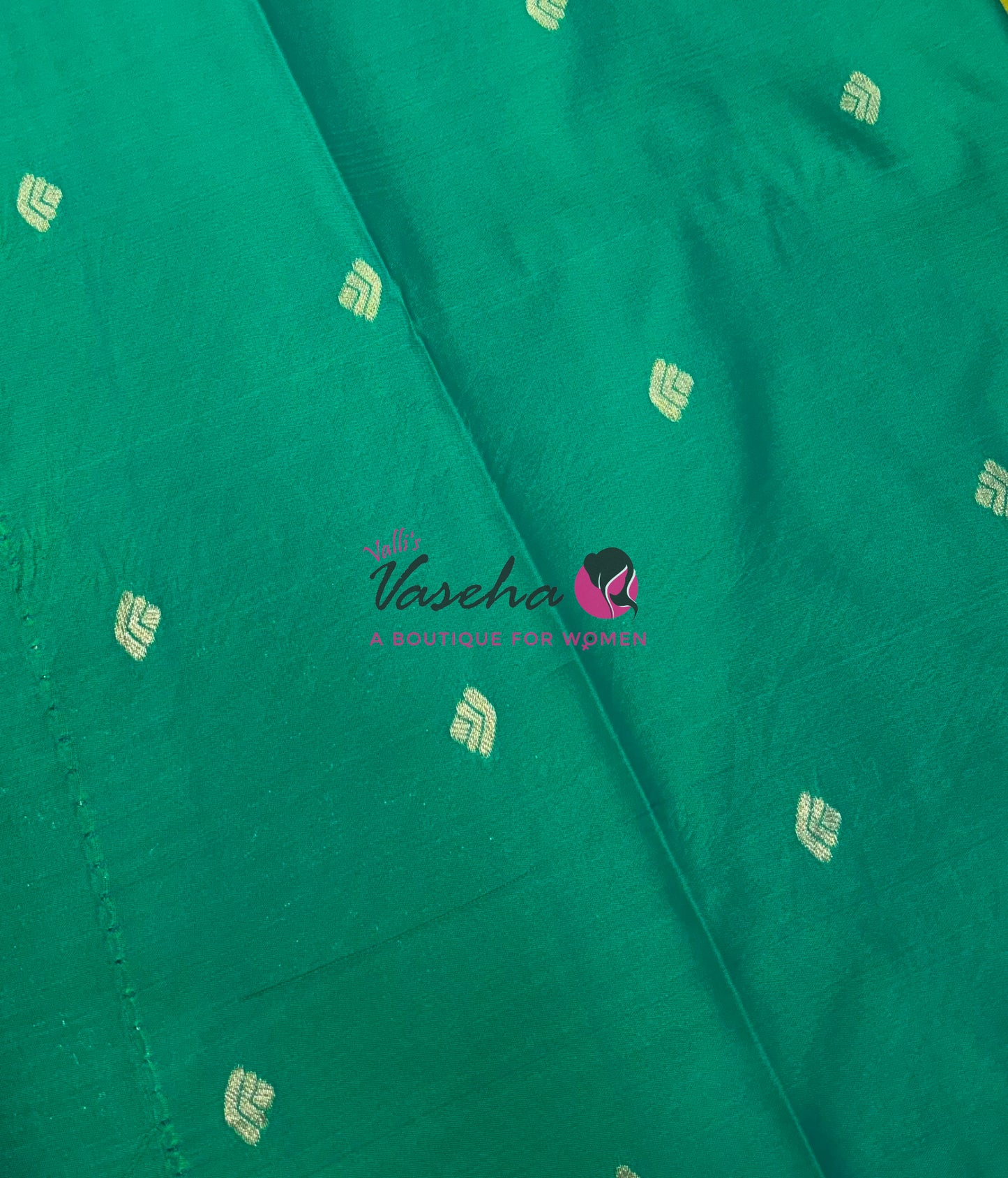 Semi Soft Silk - Lemon Green With Green - VVSSS035
