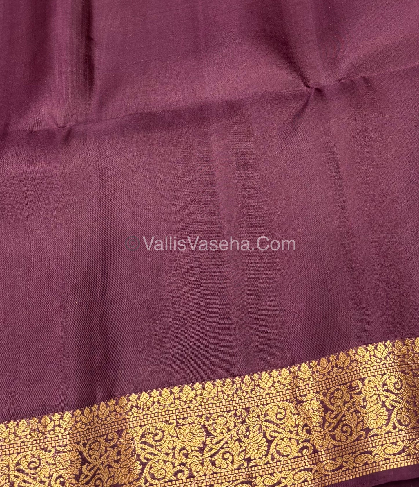 Pure Soft Silk Saree - Kanchi Border - Rust Orange With Wine Brown Shade - VVPSS033