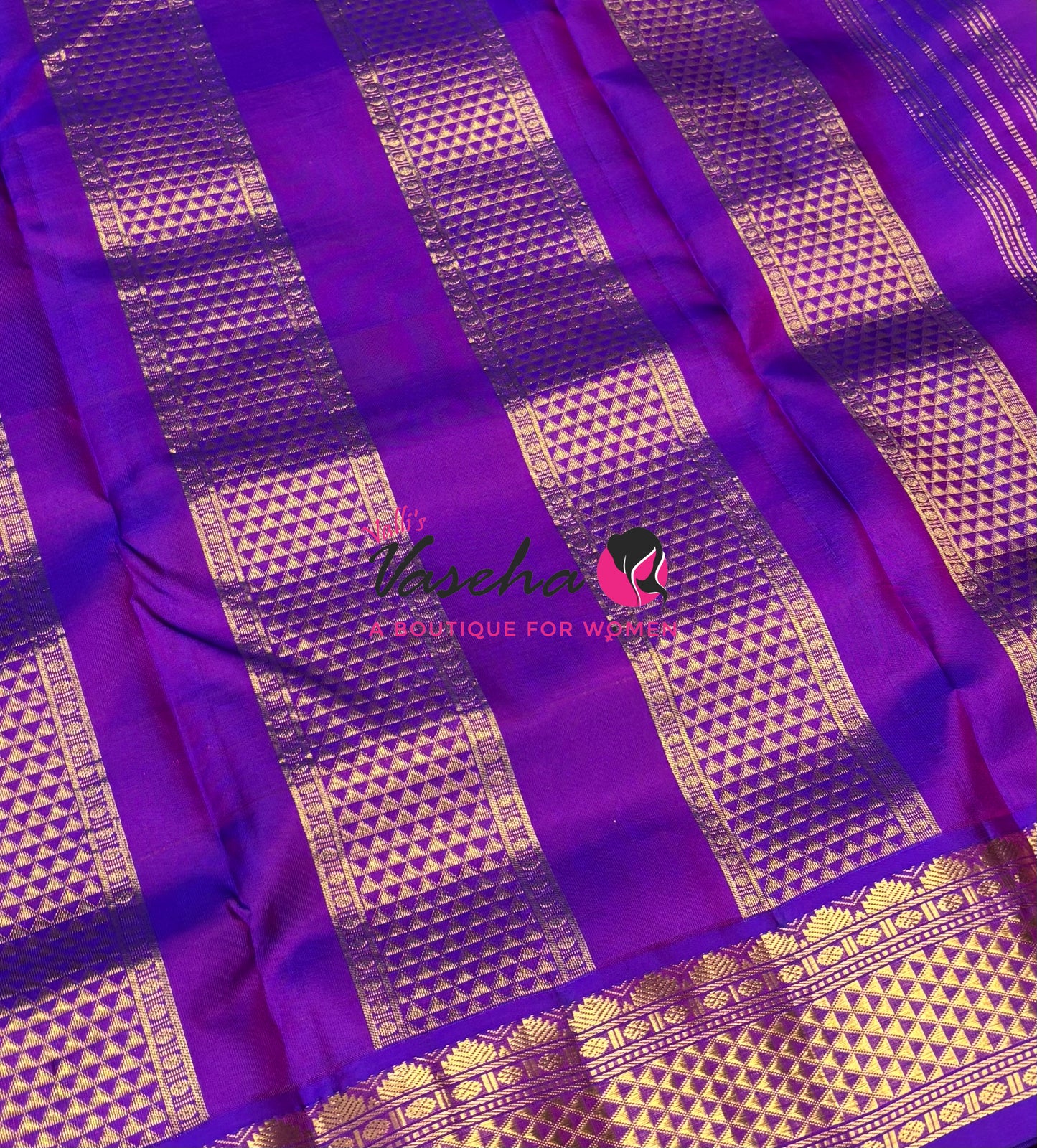 Pure Korvai Kanchipuram Silk Saree - Pazhum Pazhamum Checks - 10 Yards - VVPSTY001
