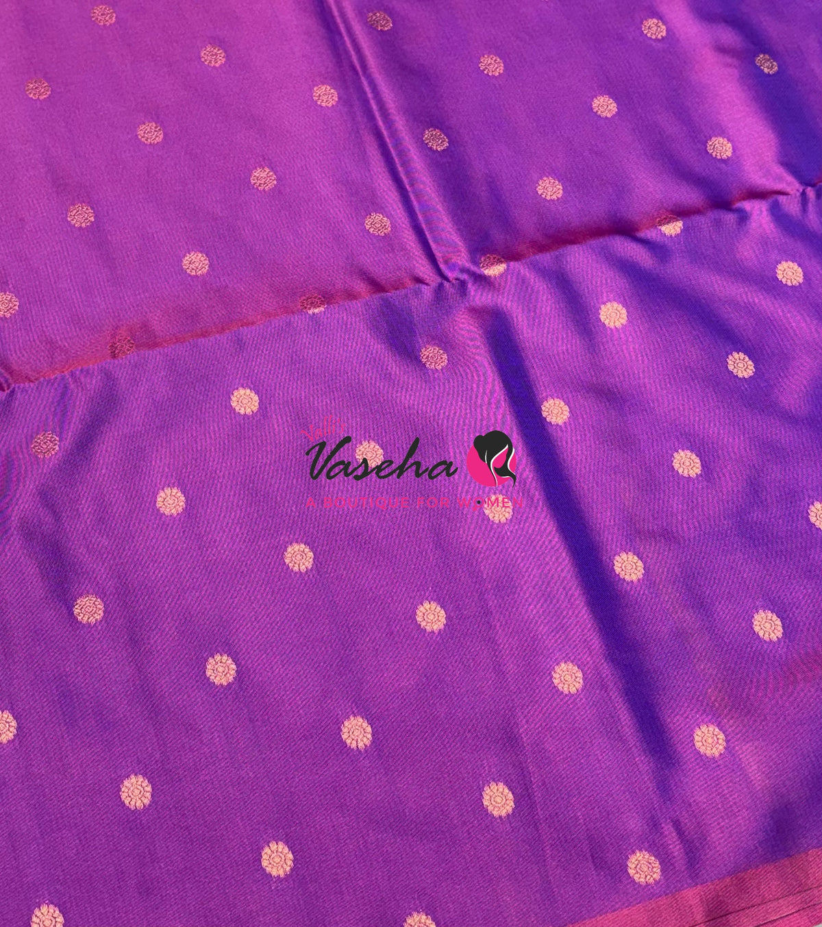Semi Soft Silk - Kolam Design - Purplish Pink Shade - 2 - VVSSS029