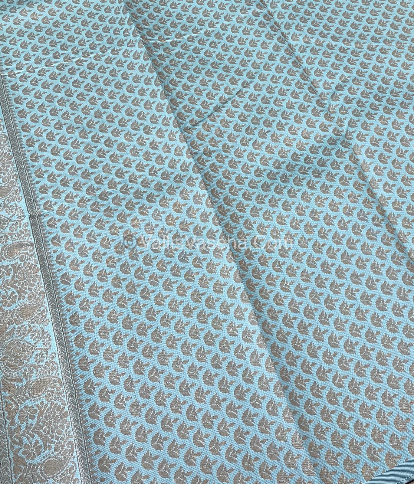 Kanchi Semi Silk - Blue with Sky Blue VVKSS001