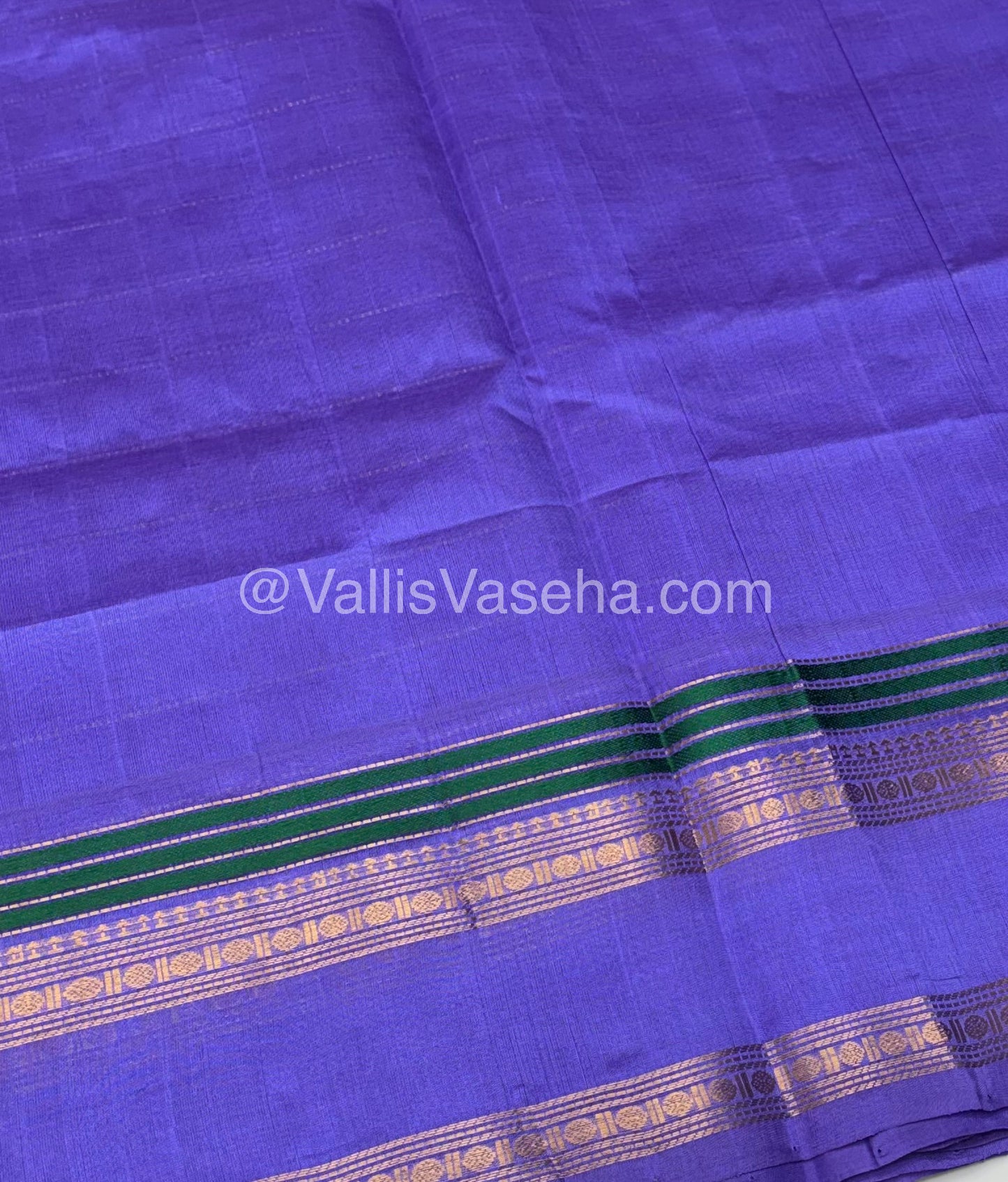 Pure Silk Cotton Saree - Retta Petta Border - Lavendar Shade - VVPSC001