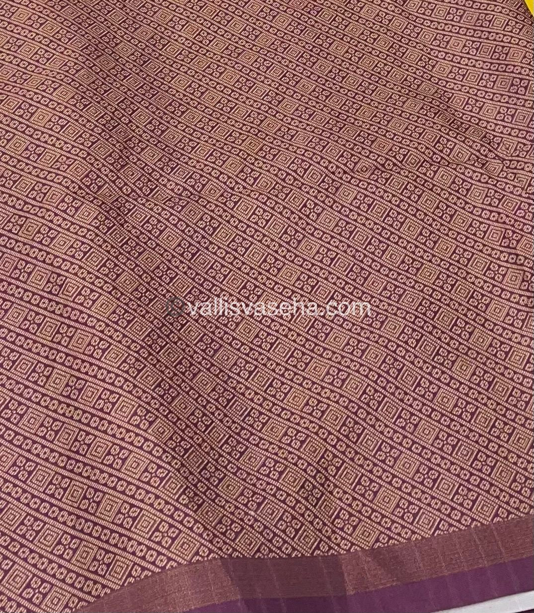 Semi Chappa Silk - Yellow & Purplish Wine - VVSC003