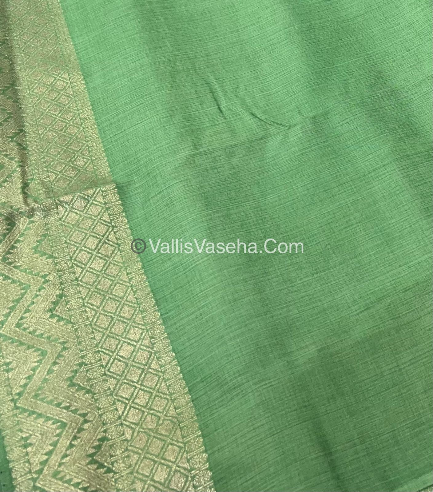 Banarasi - Heritage Silk - Semi Kathan Silk - Pista Green Shade - VVBHS005