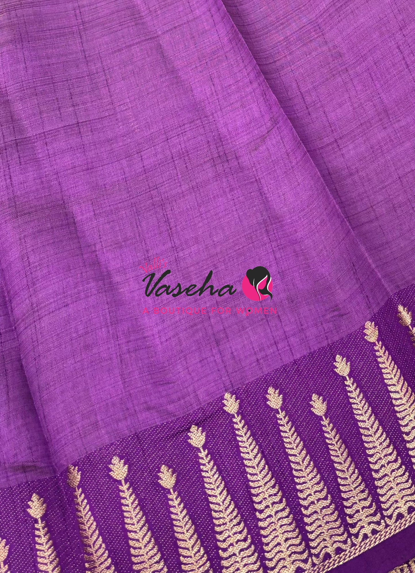 Semi Tussar Silk Saree | Purple Shade |VVSTS050