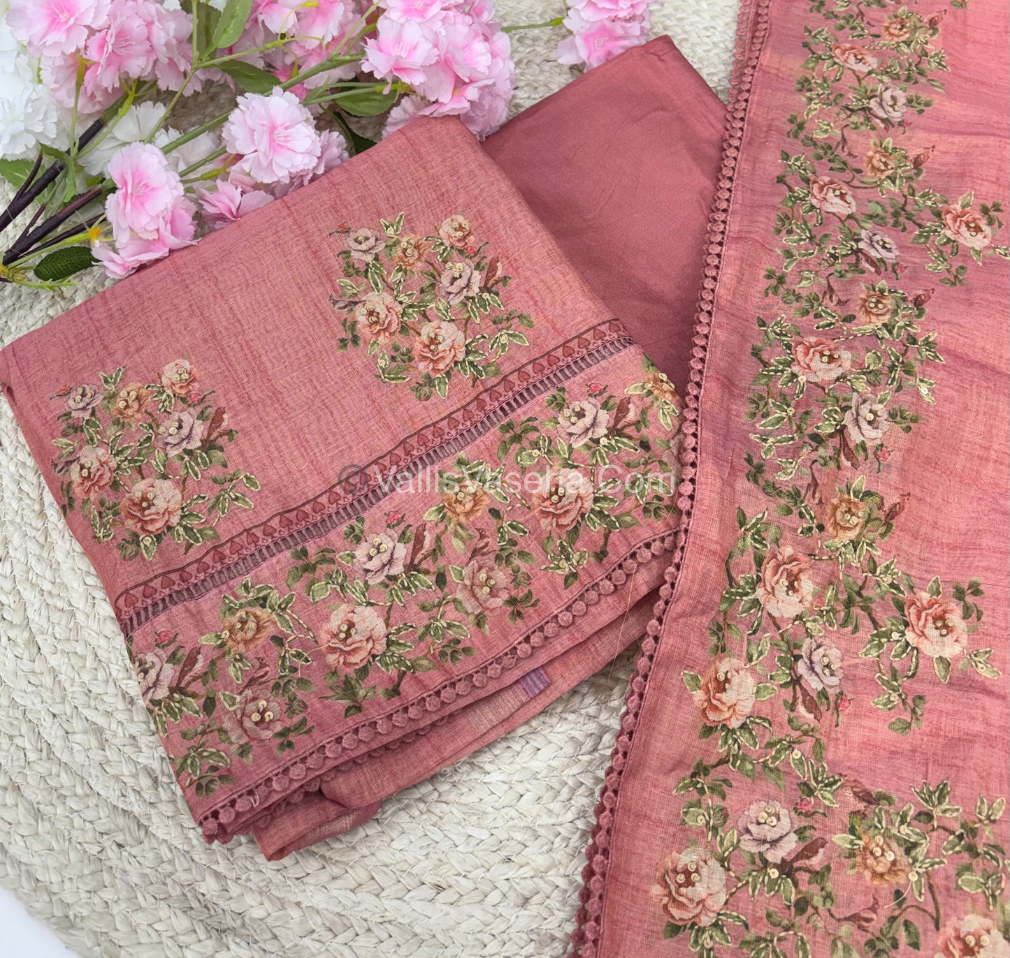Tissue Linen Salwar Material | VVUSM016