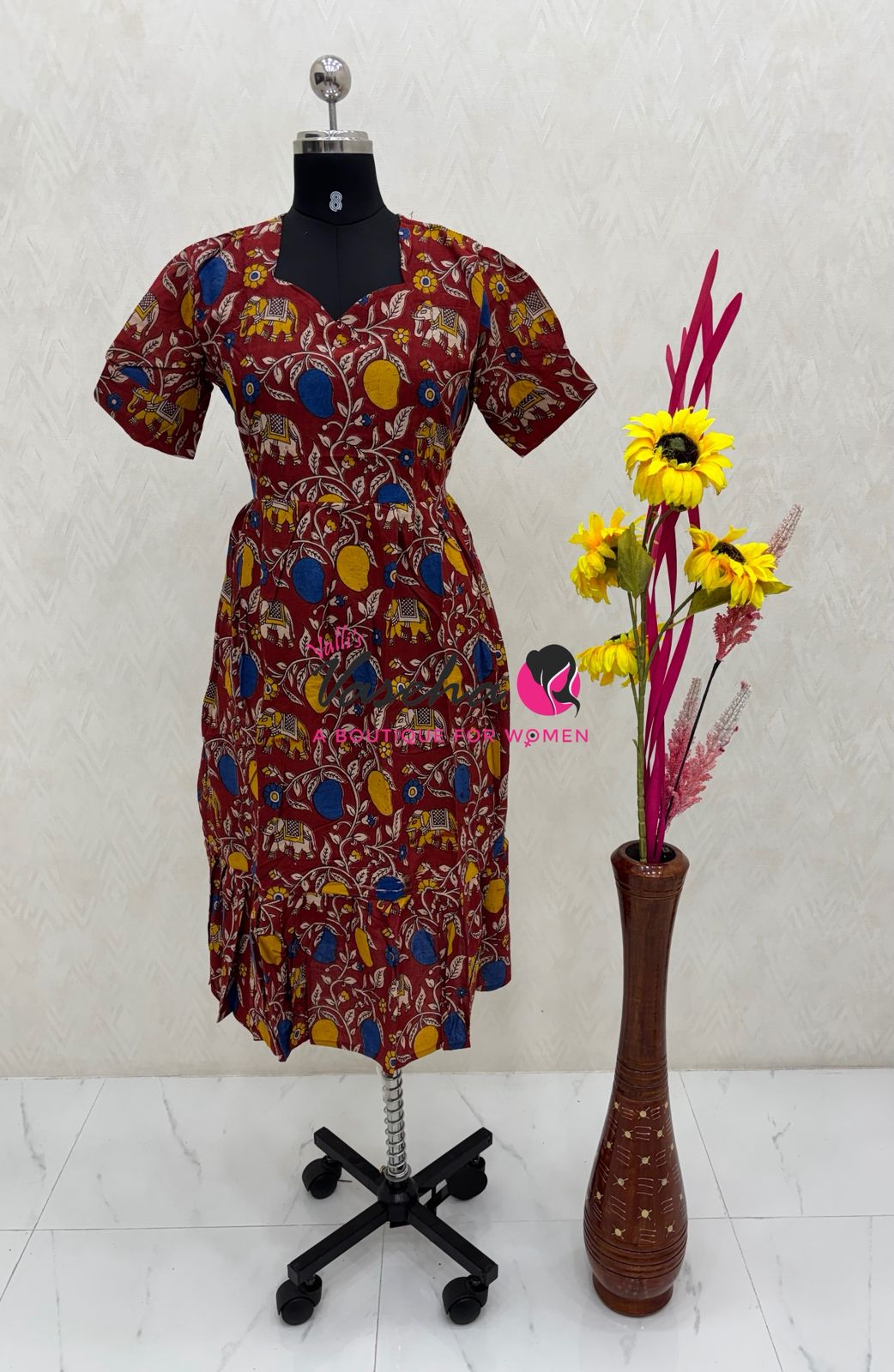 Ready Made - Kalamkari Frock - VVRKF002