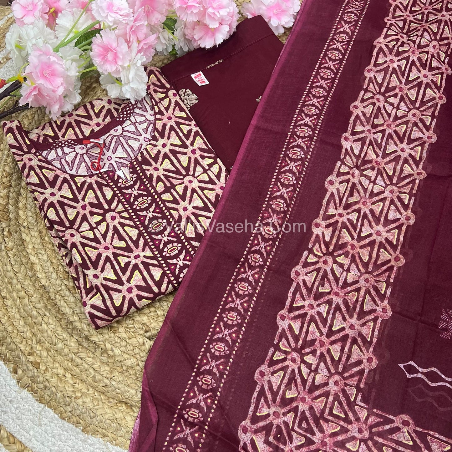 Ready Made - Salwar, Kameez & Duppatta(3pc) - Batik Printed - VVRBS006