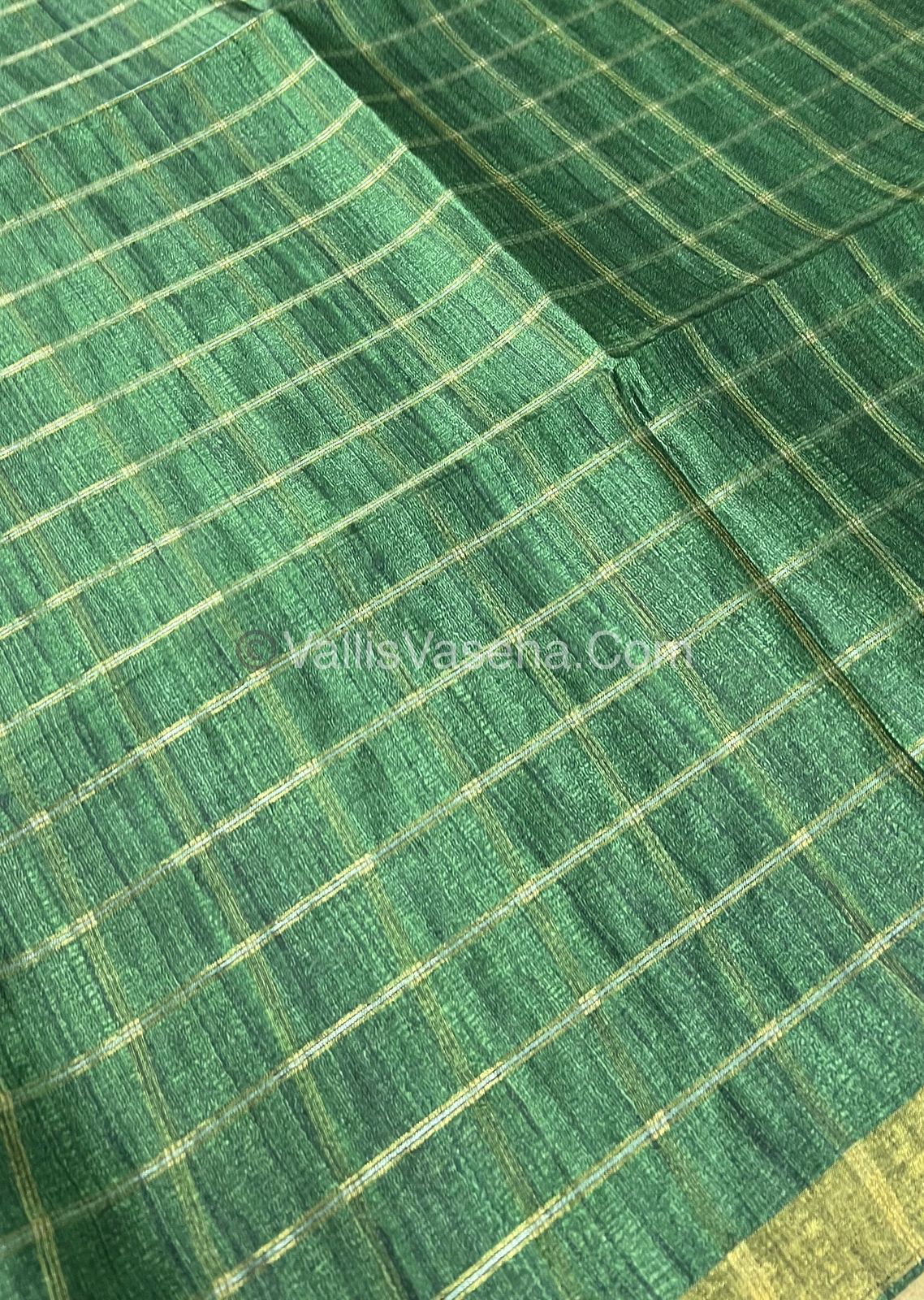Semi Chanderi Saree - checks pattern - VVSCS004