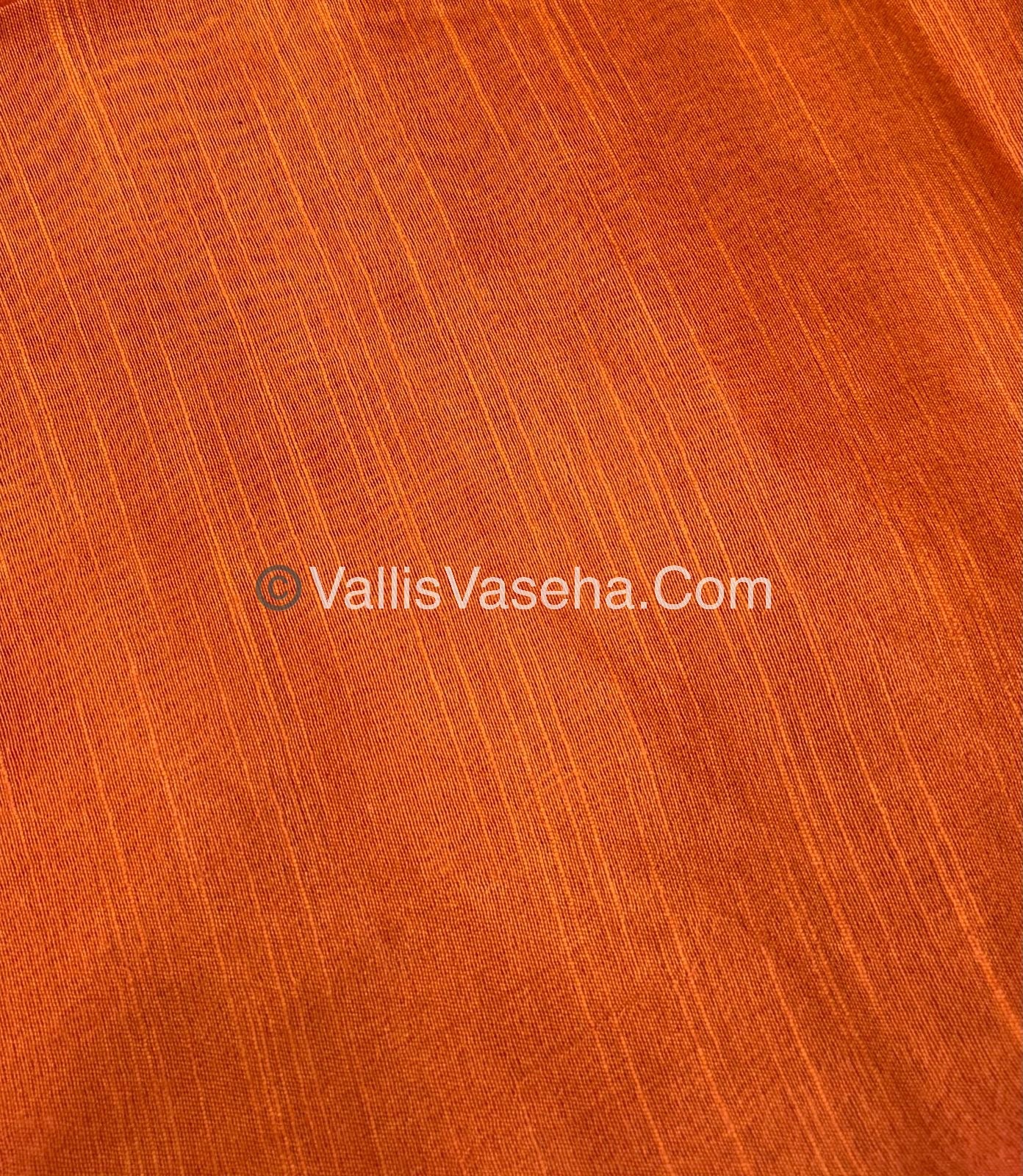 Bhagalpuri Silk - Dark Pink With Orange - VVBS005