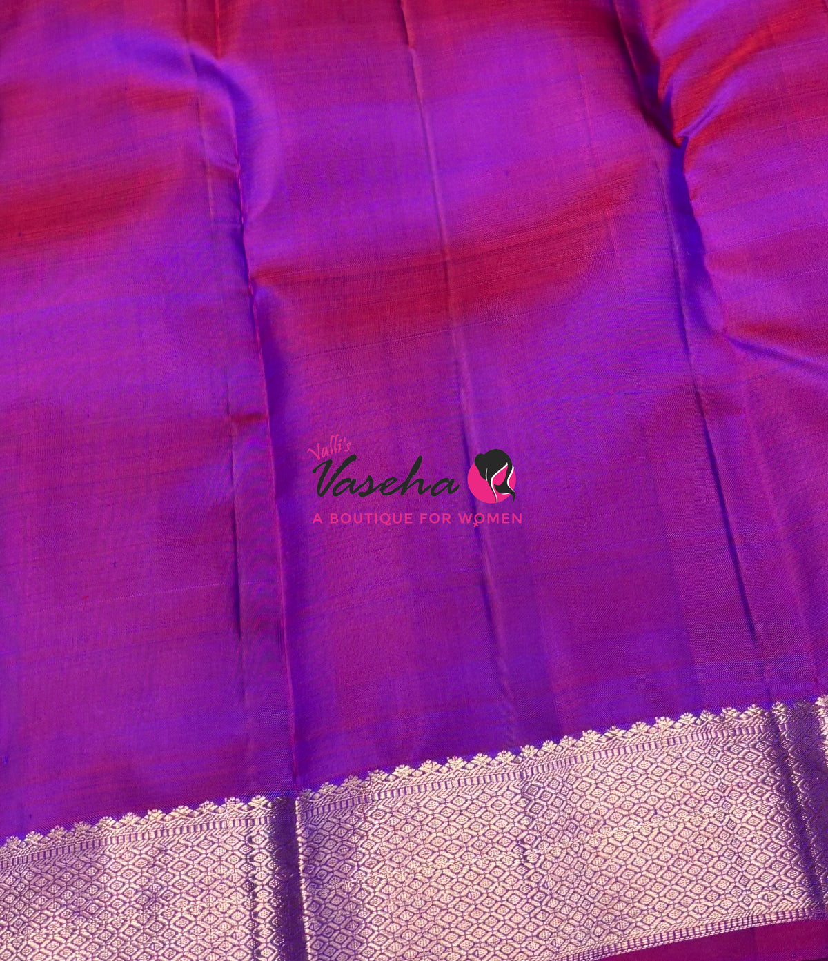 Pure Kanchipuram Silk Saree - Purple Shade - VVPS093
