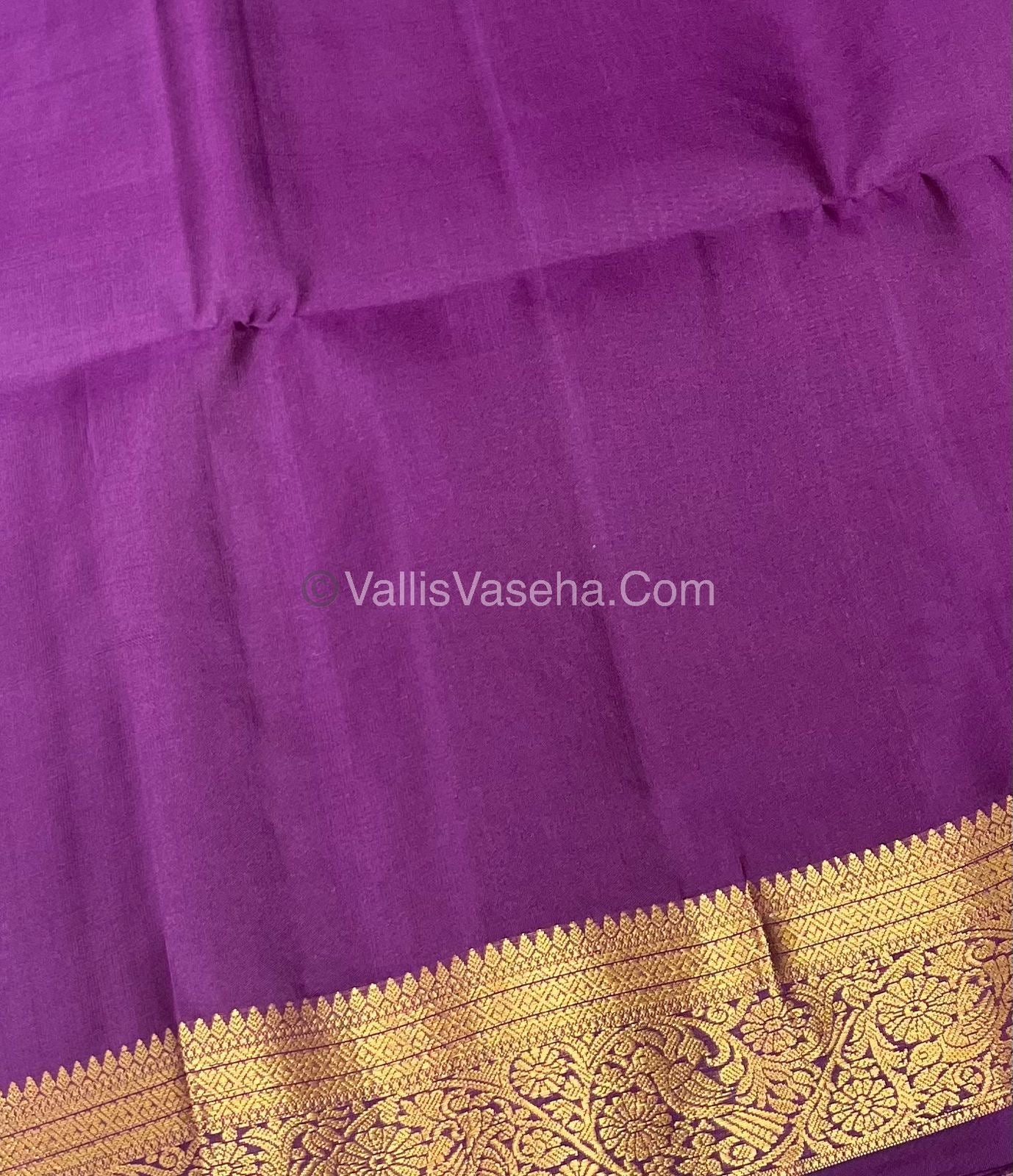 Pure Soft Silk Saree - Kanchi Border - Purplish Pink Shade - VVPSS046