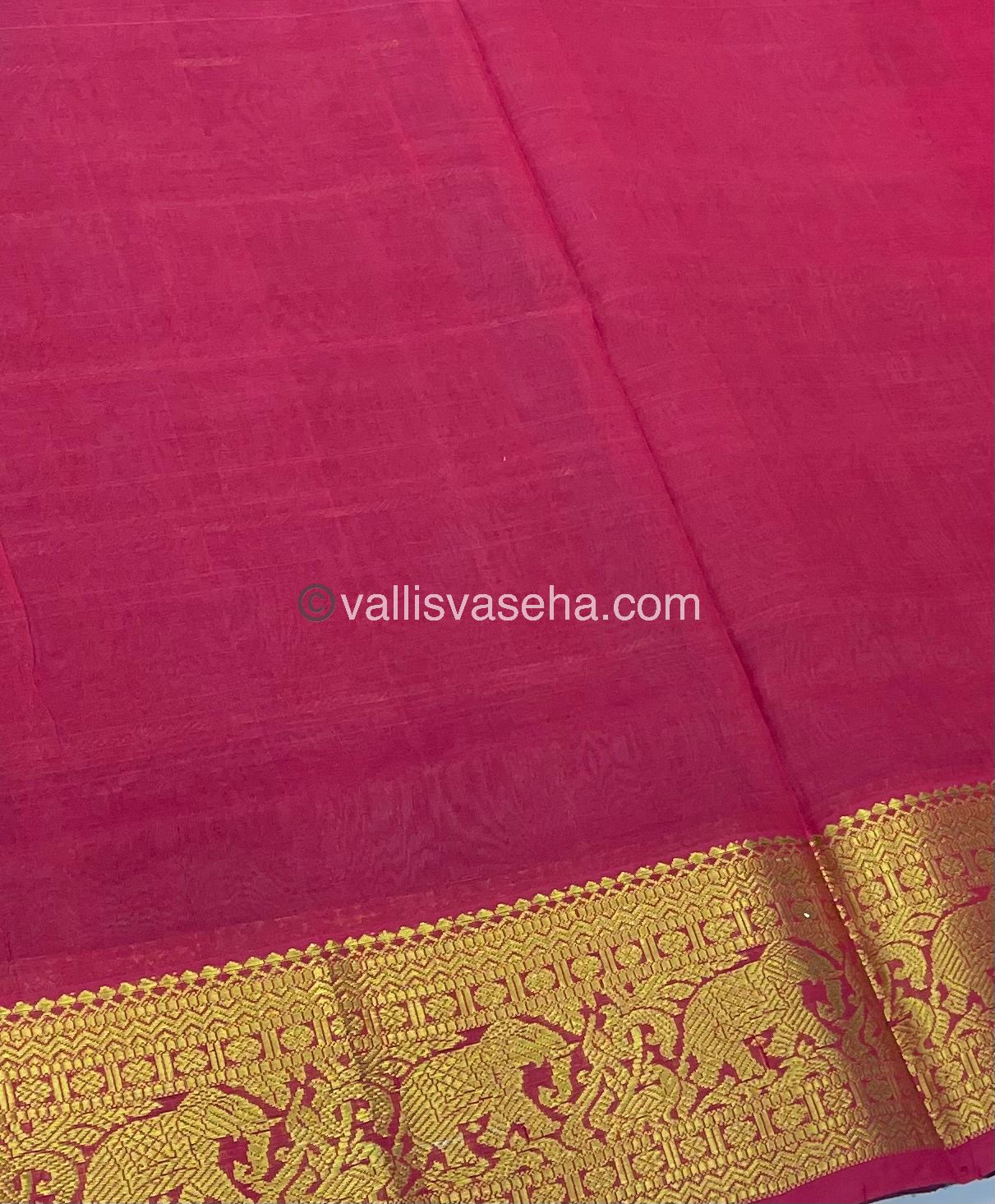 Pure Silk Cotton Saree - Border Vanasingara Design - VVBV001