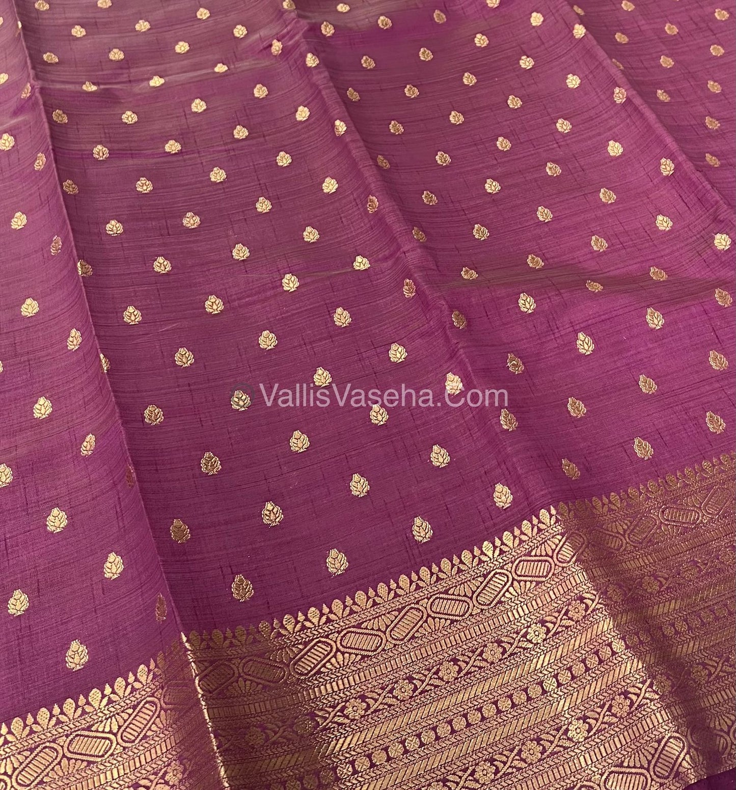 Semi Tussar Silk Saree - Wine Shade - VVSTS008