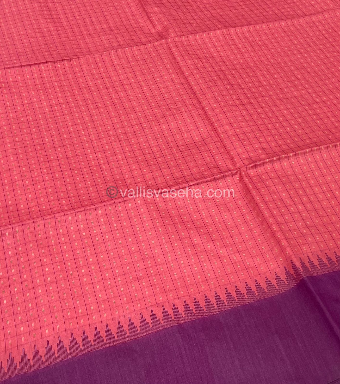 Semi Raw Silk - Lakshadeepam Design Weaving - VVRS004