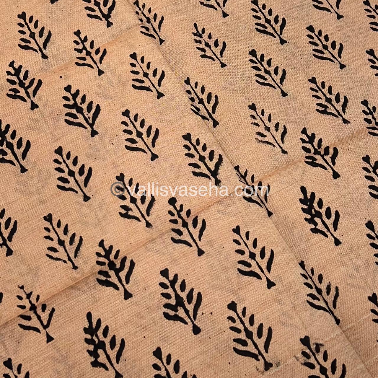 South Mixed Printed Cotton - Black With Cream - VVPCP003