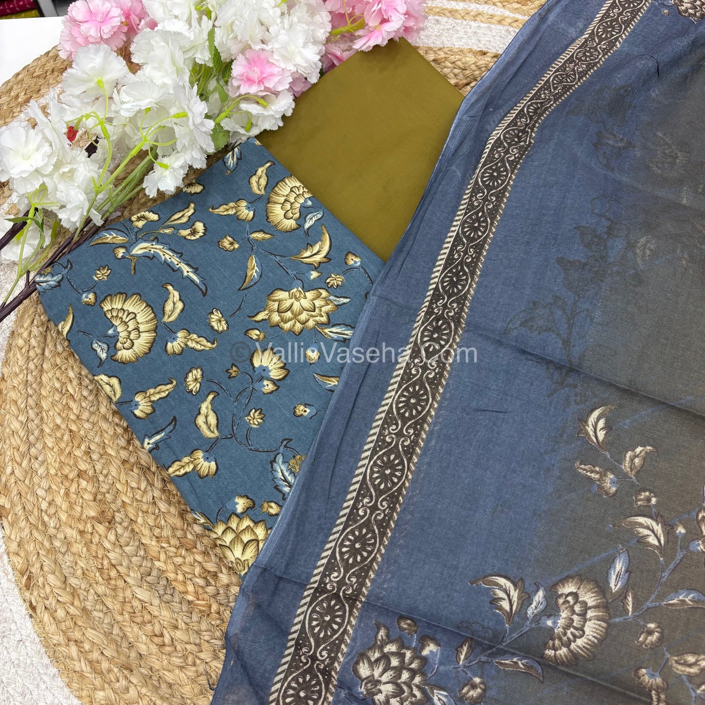 15%less - Offer Unstitched Material - Pure Cotton Material - VVDUM003