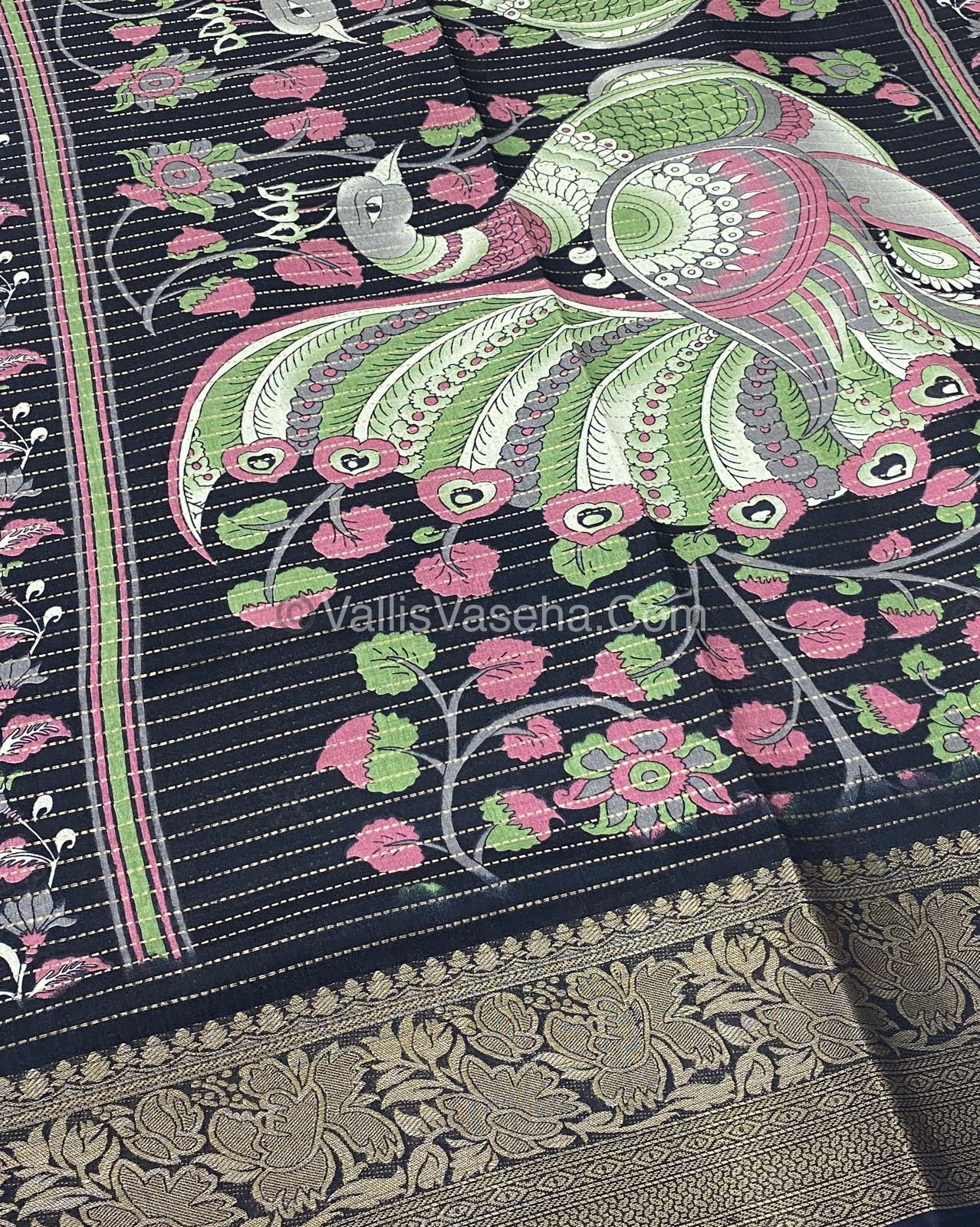 Semi Binny Silk - Vaira Voosi Design and Leaf prints - VVSDS005