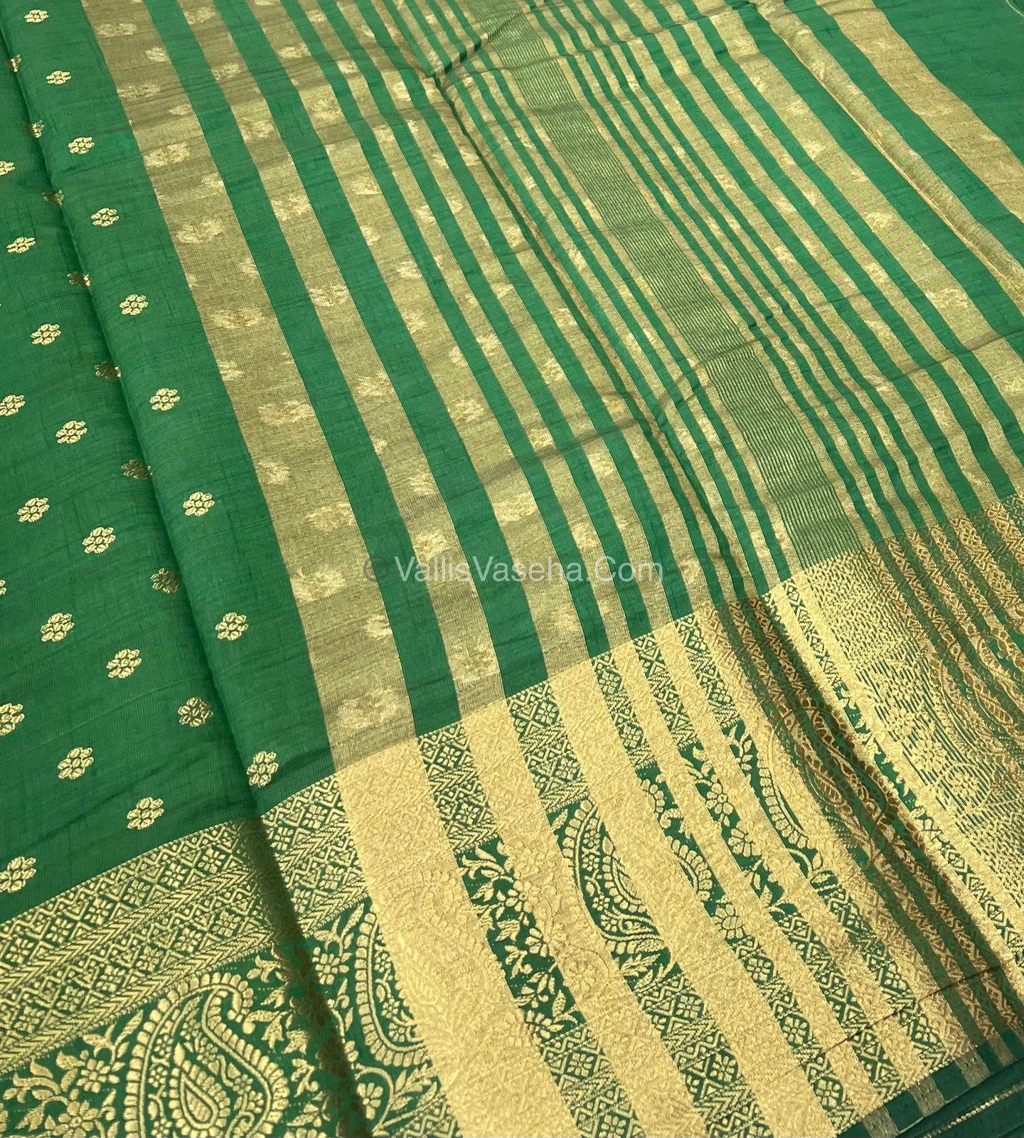 Semi Tussar Silk - Green Shade - VVSTS012