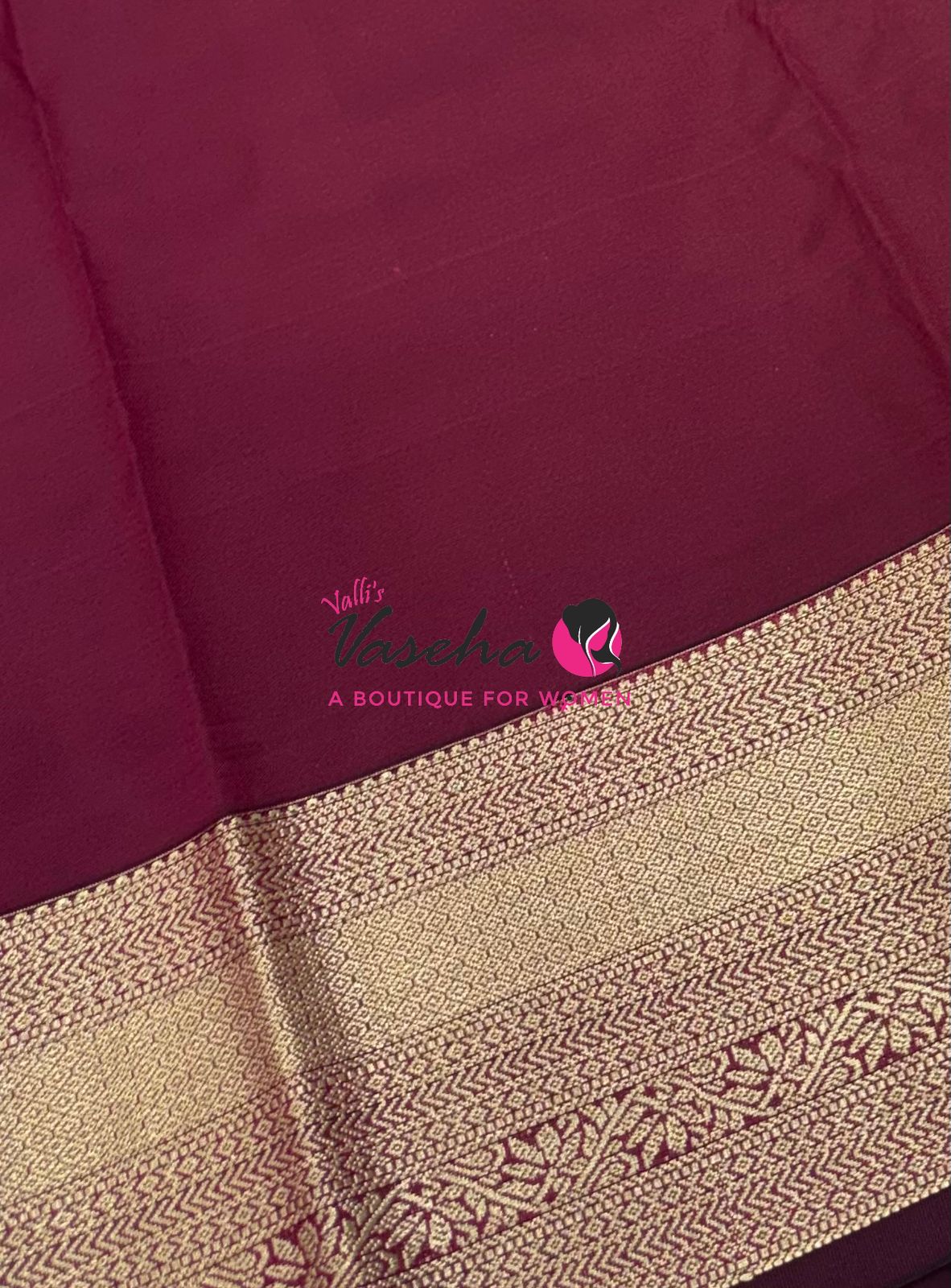 Semi Kanchi Silk - Lemon Yellow & - Maroon - VVSKS007