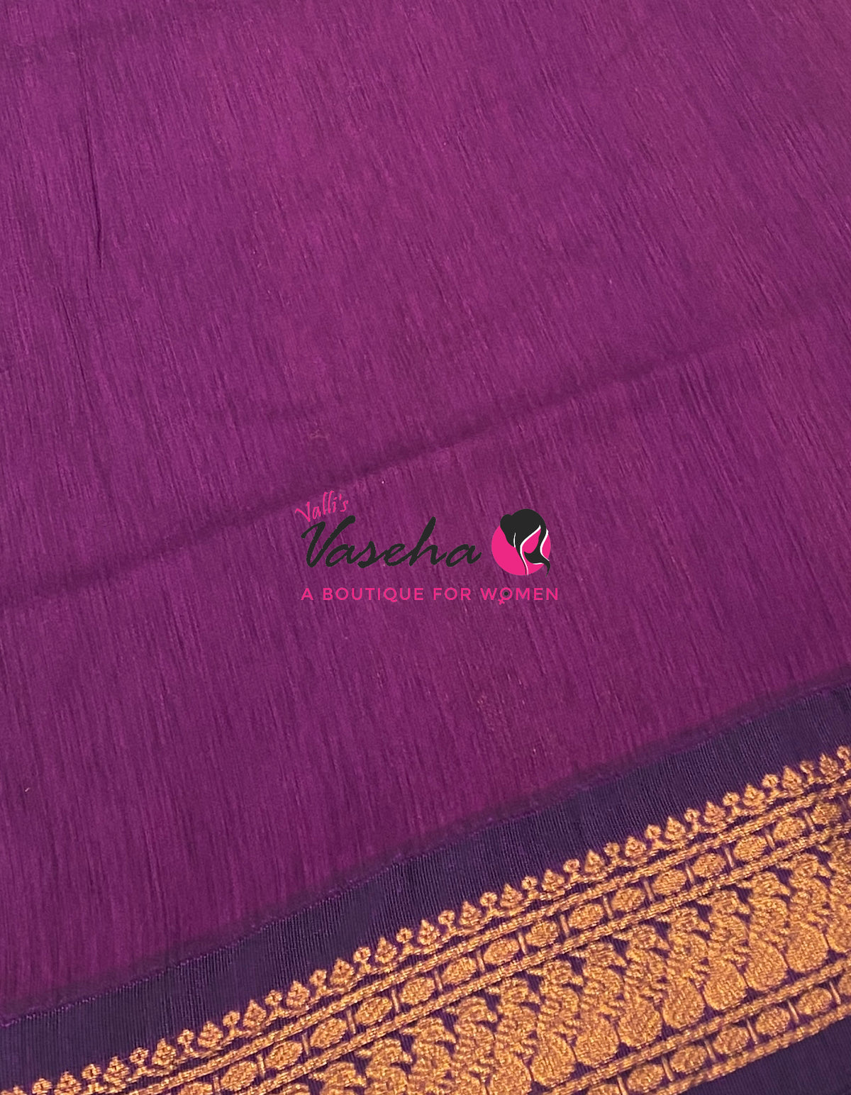 Kalyani Cotton Saree - Green With Purple Shade - VVKC002