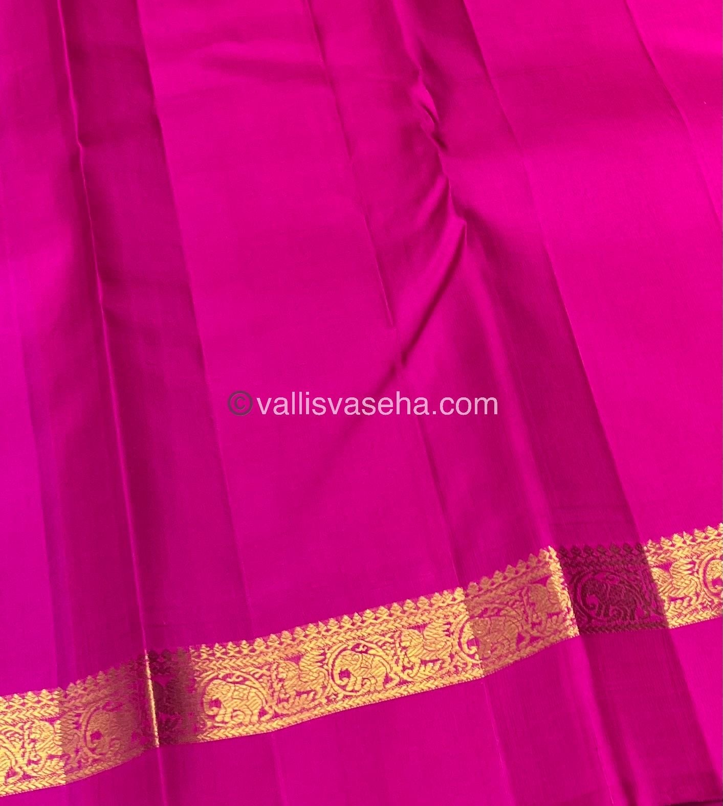 Pure Kanchipuram Silk Saree - Dual Tone Purple & Pink Shade - VVPS022