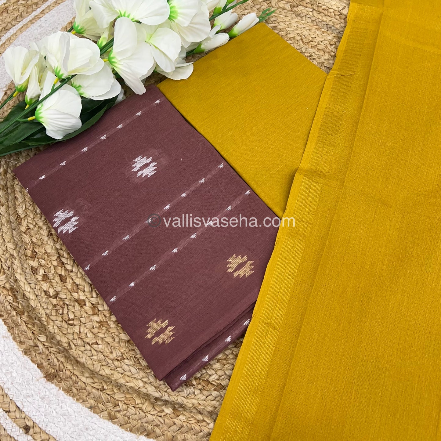 Salwar Material - Pure Cotton - Jacquard Design Set - VVJSM001