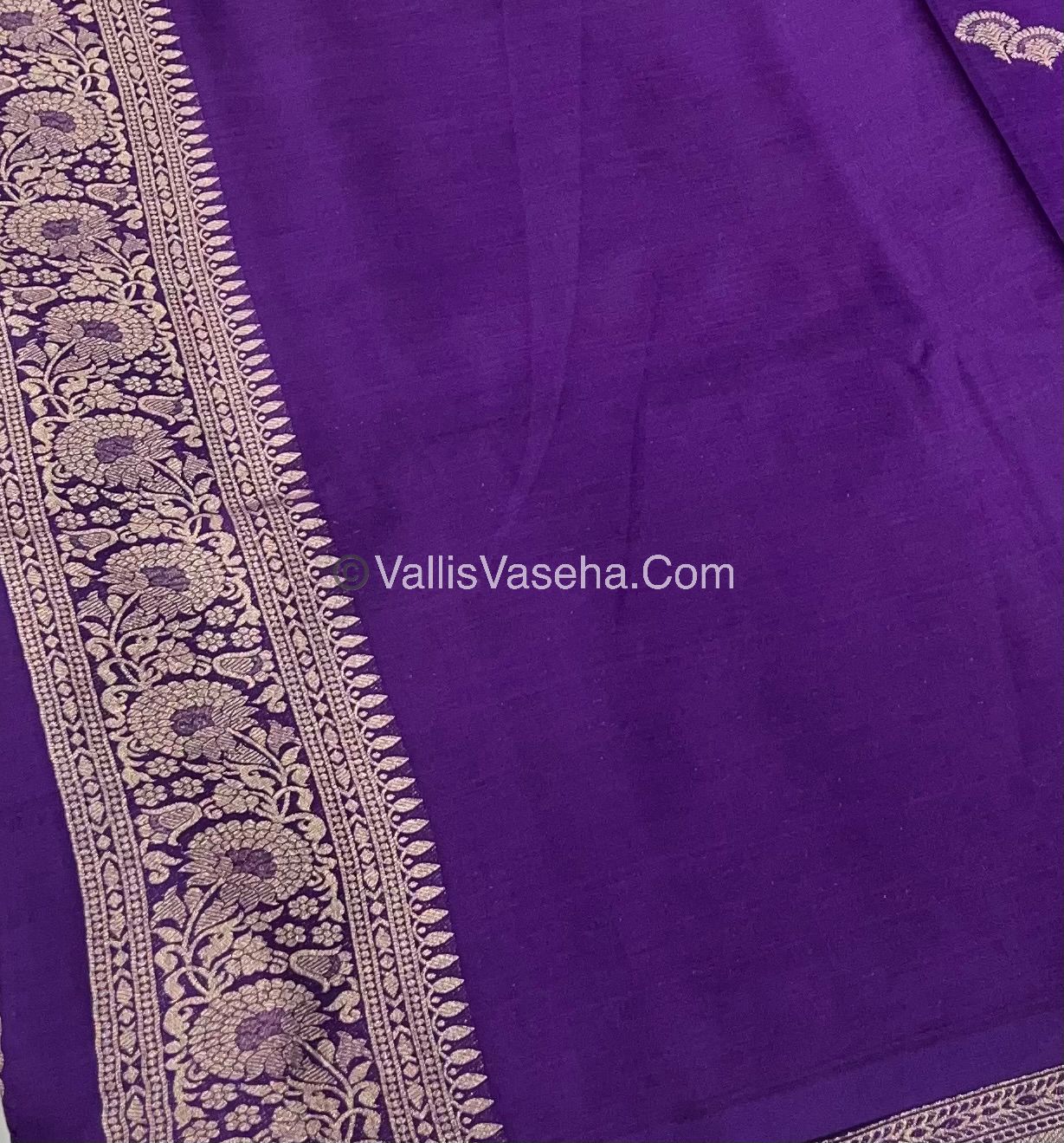 Banarasi - Heritage Silk - Semi Kathan Silk - Violet Shade- VVBHS004