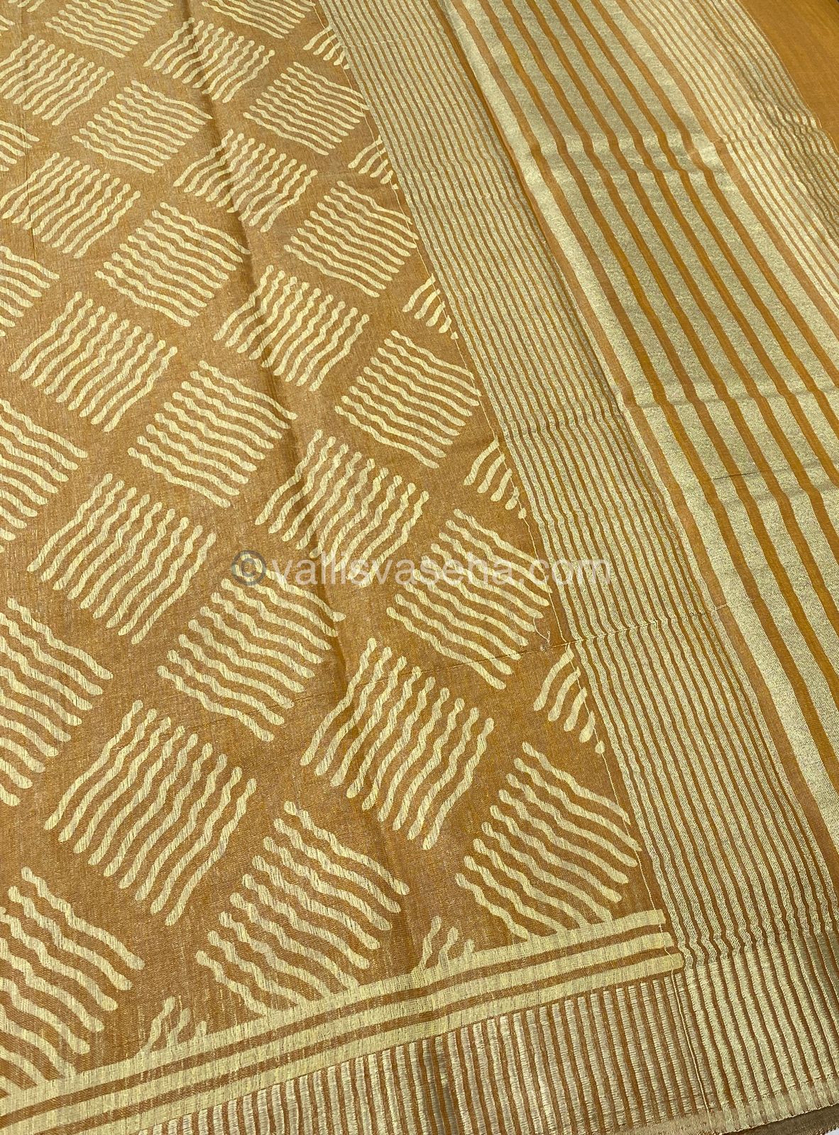 Semi Tussar Silk - Mustard Shade - VVSTS007