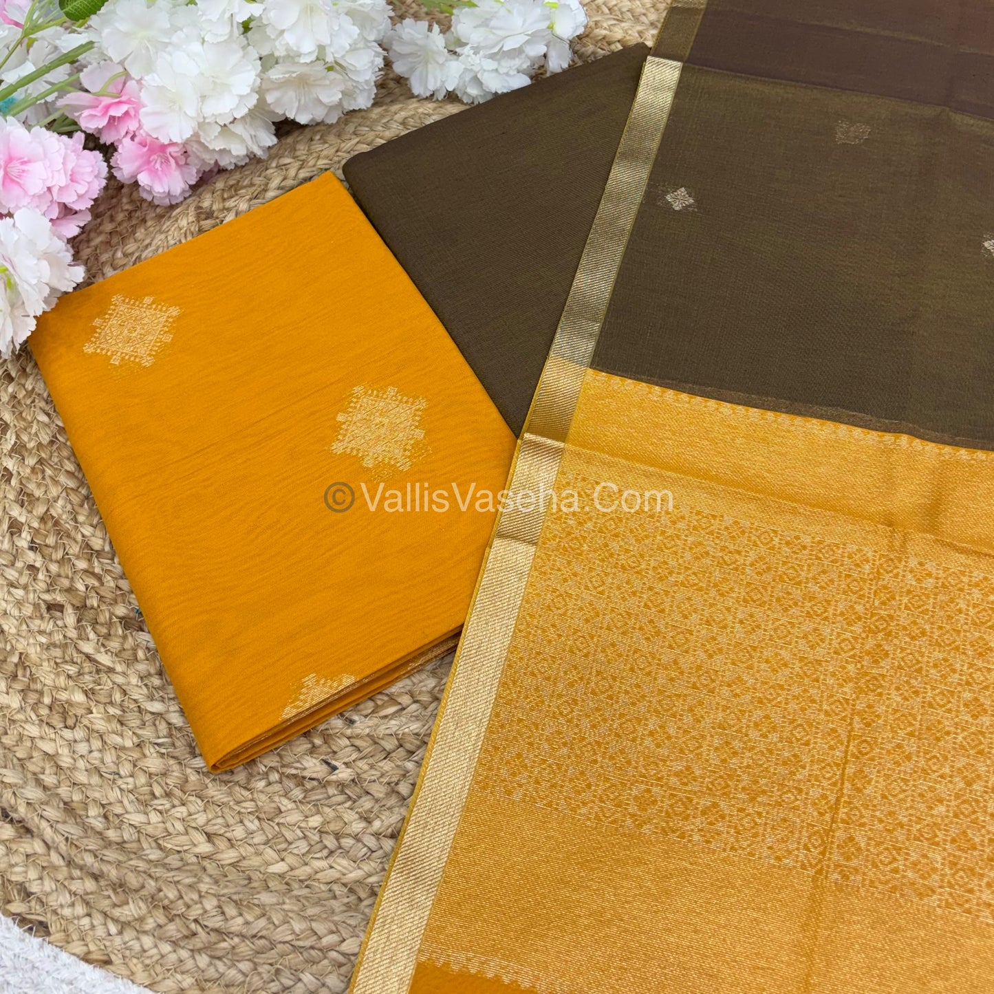 Unstitched Salwar Material -Silk Cotton - VVUSM006