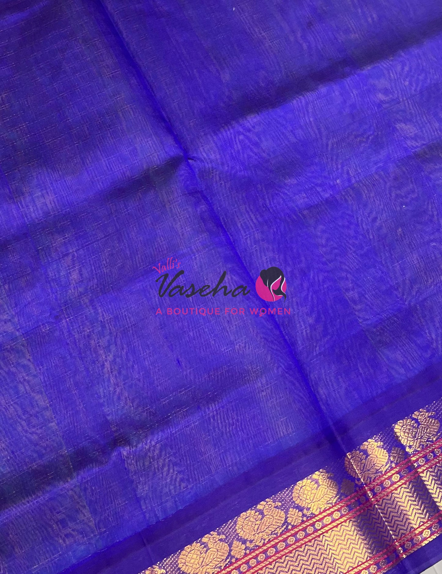 Pure Korvai Silk Cotton - Green & Violetish Blue Combo - VVKSC010