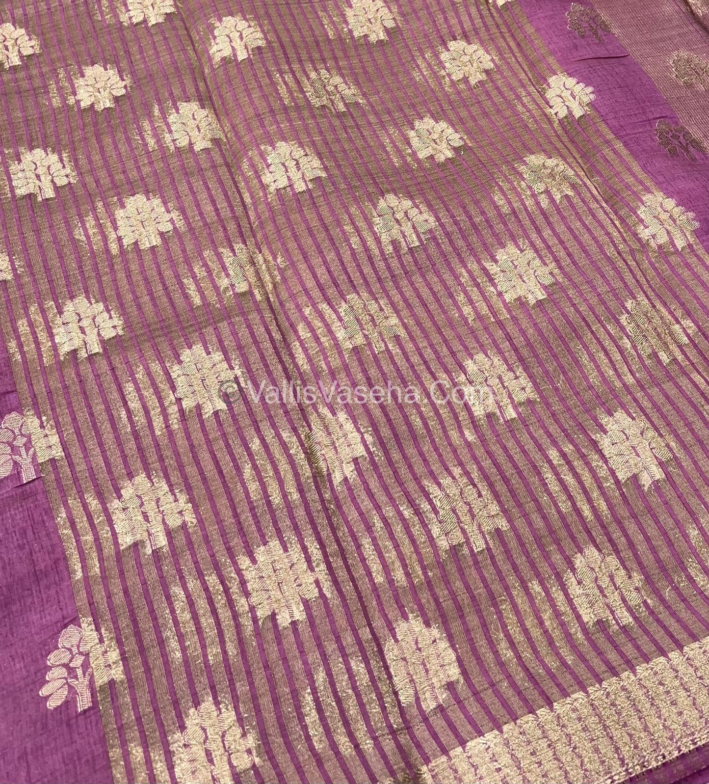 Semi Tussar Silk Saree - Onion Pink Shade - VVSTS009