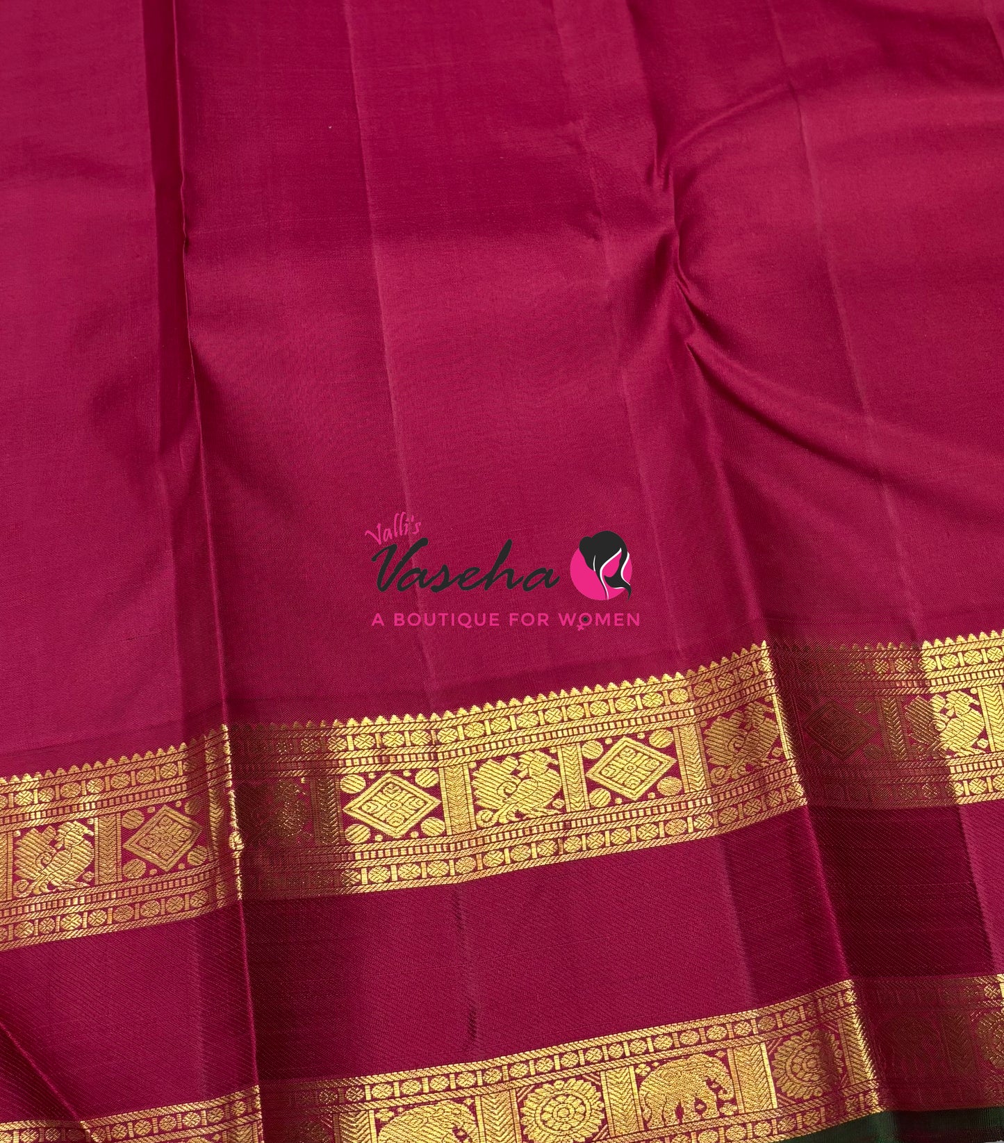 Pure Vintage Korvai Kanchipuram Silk Saree - Yellow & Maroon Combo - VVPS071